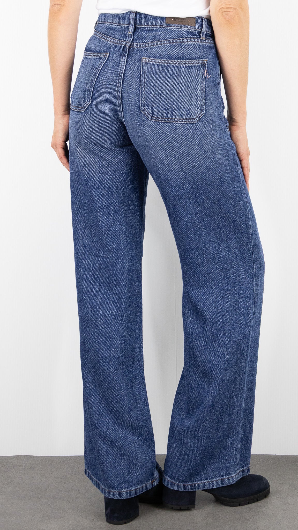 JEANS LARGE EN TENCEL FEMME BLEU CLAIR ISLOW ANDREA TENCEL DARK DENIM WORN VINTAGE