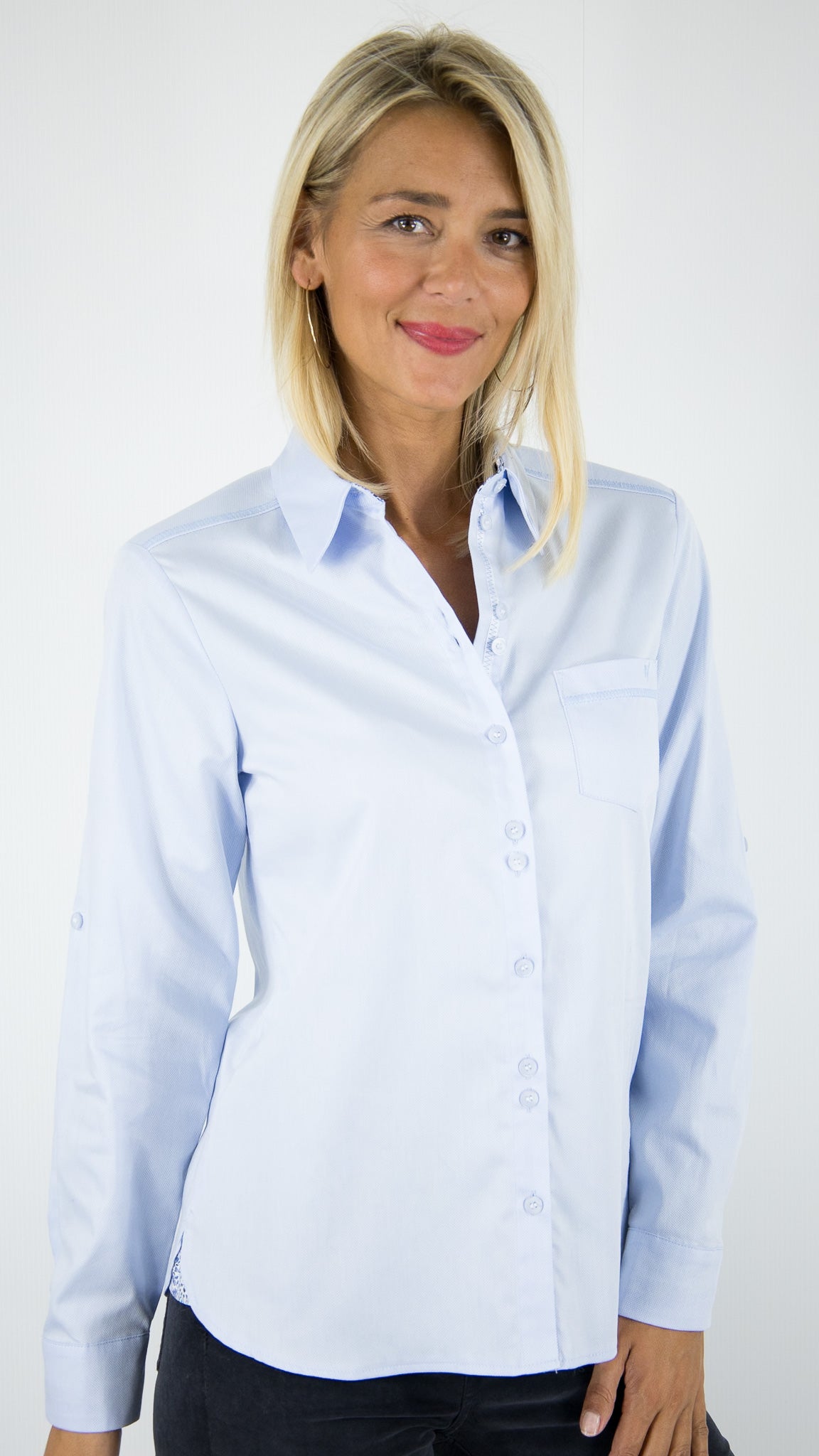 CHEMISE BASIQUE EN COTON POUR FEMME CIEL BIANCA ANINA 65003