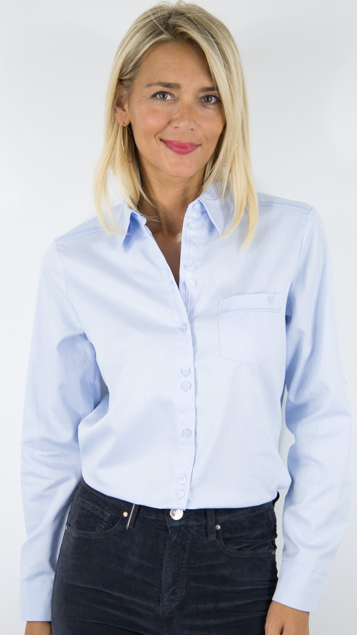 CHEMISE BASIQUE EN COTON POUR FEMME CIEL BIANCA ANINA 65003