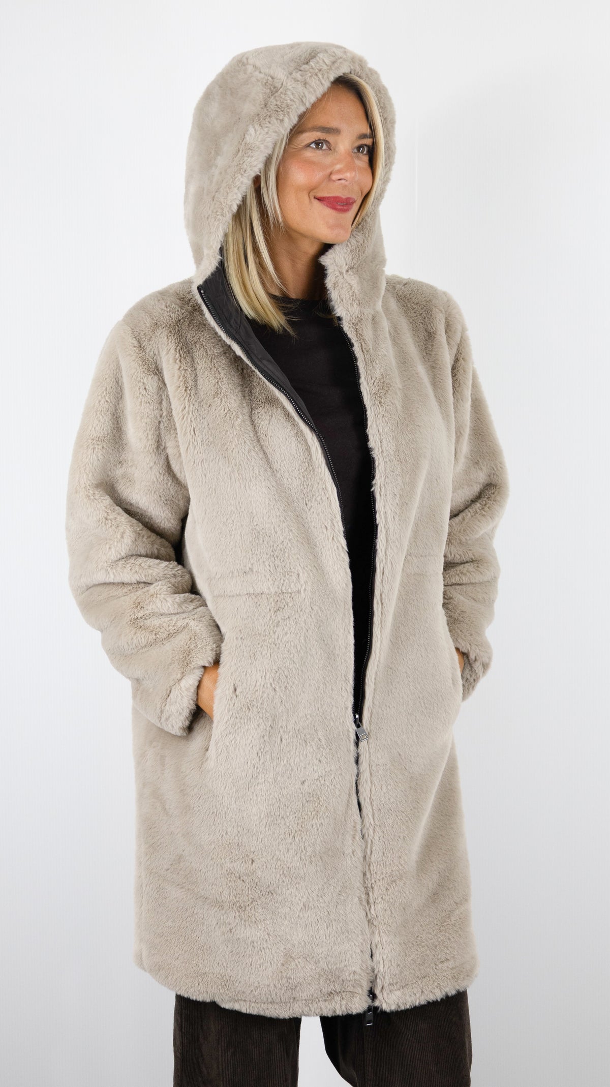 PARKA REVERSIBLE MARRON BEIGE POUR FEMME GERARD DAREL ANNY