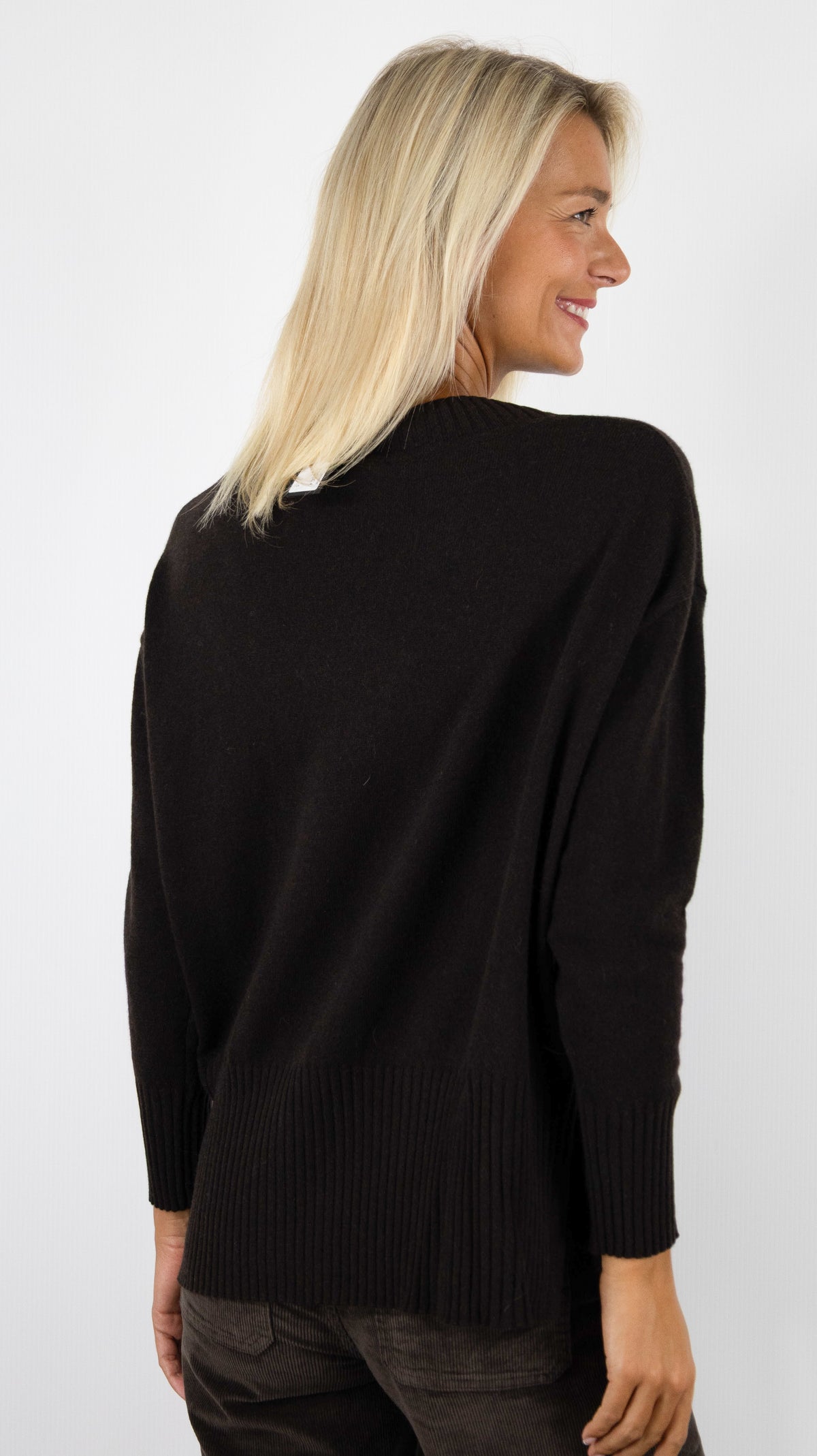 PULL COL V AMPLE POUR FEMME ESTHEME CKH715C#COLOR_55029/CHOCO