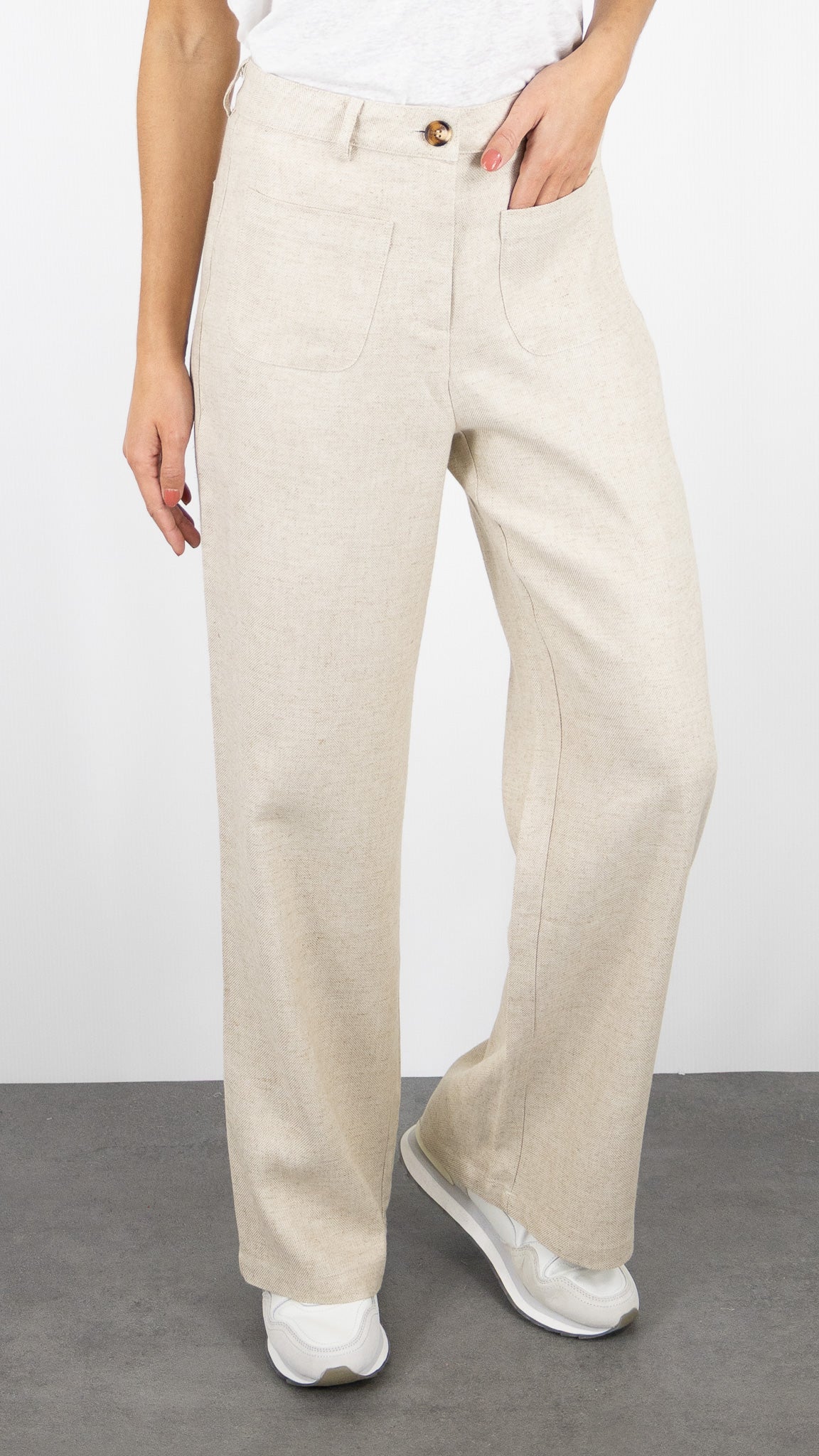 PANTALON LARGE EN COTON LA PETITE ETOILE ATLANTY#COLOR_05/NATUREL