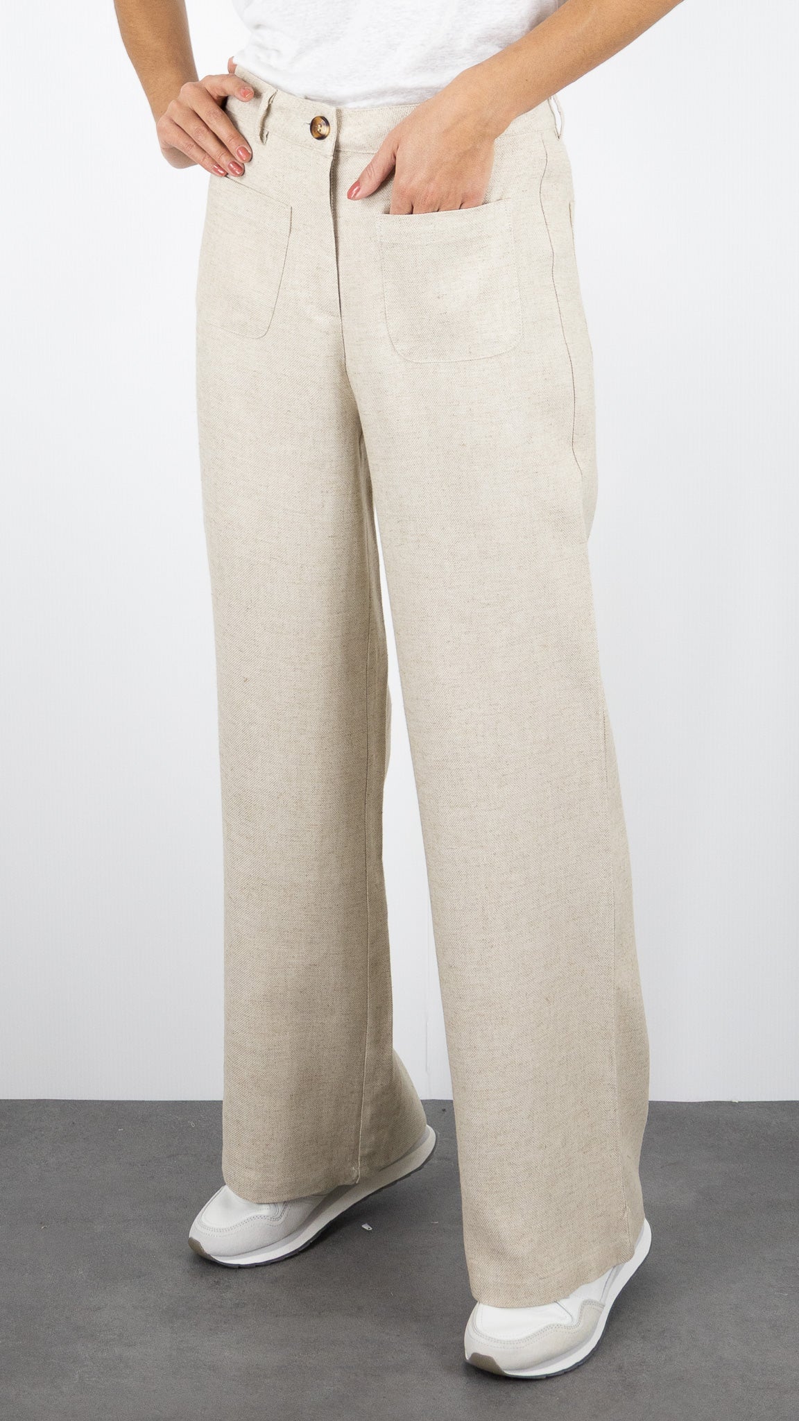 PANTALON LARGE EN COTON LA PETITE ETOILE ATLANTY#COLOR_05/NATUREL