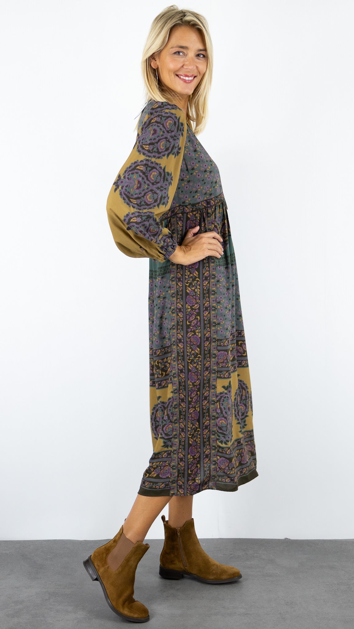 ROBE LONGUE FLUIDE IMPRIMEE BA&SH BARLEY