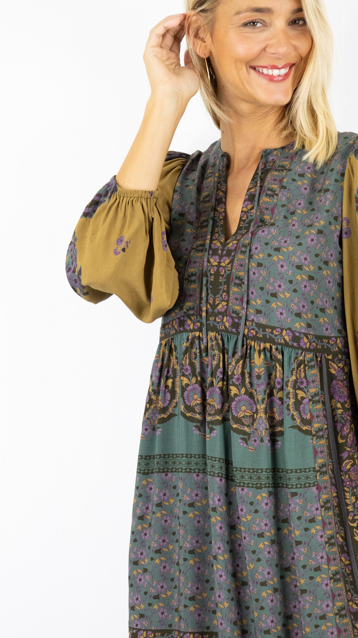 ROBE LONGUE FLUIDE IMPRIMEE BA&SH BARLEY