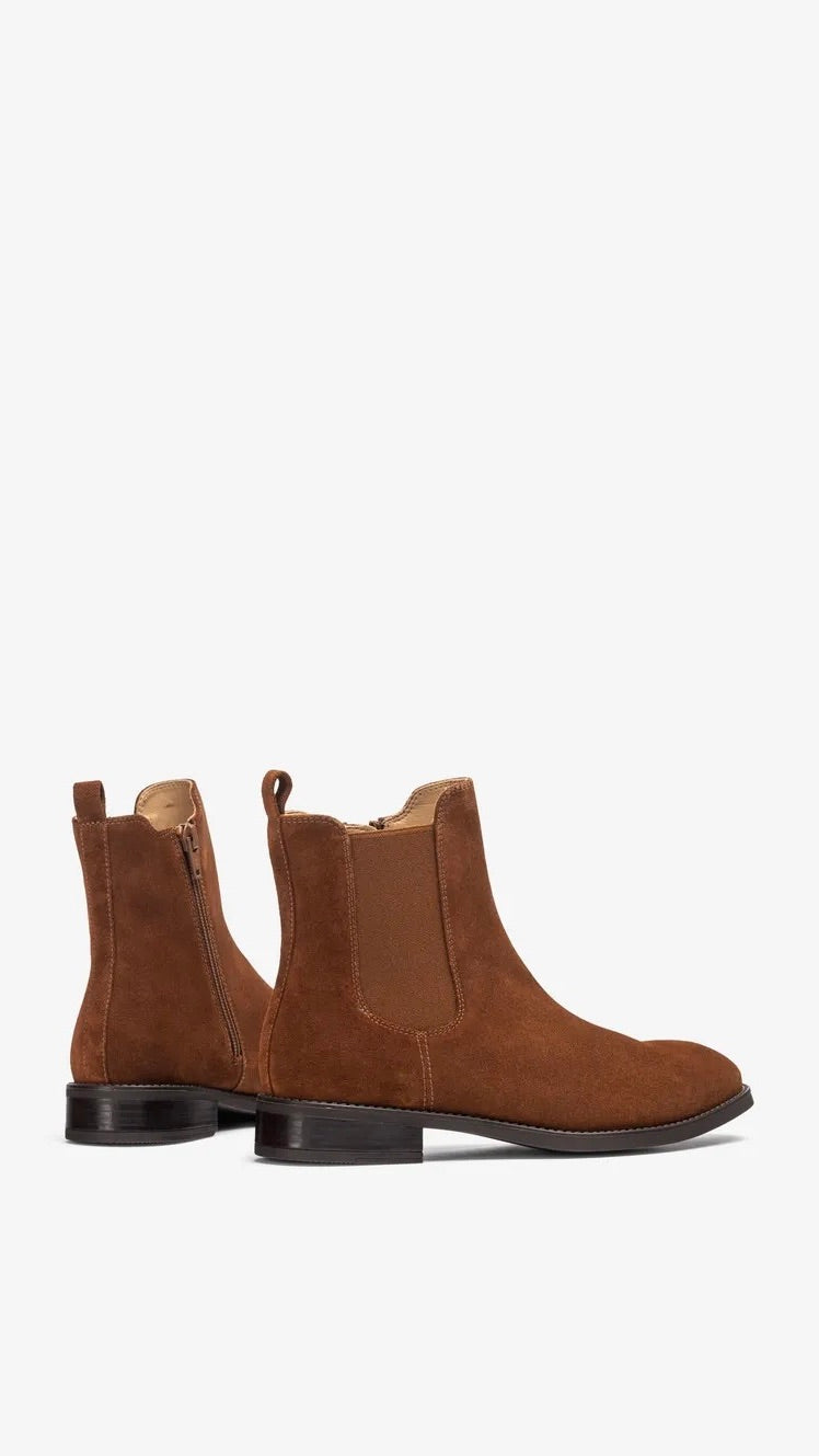 BOOTS PLATES EN DAIM UNISA BARTY_F25_BS#COLOR_TANGER/CAMEL