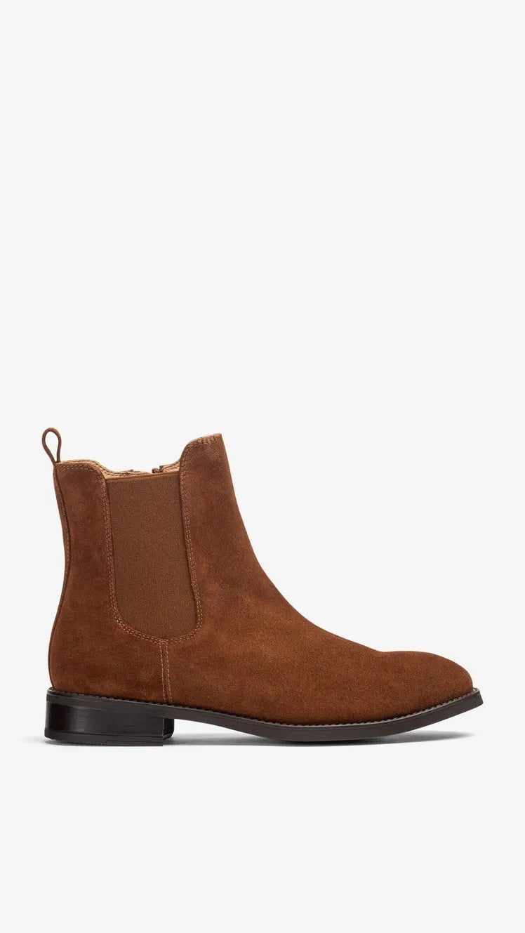 BOOTS PLATES EN DAIM UNISA BARTY_F25_BS#COLOR_TANGER/CAMEL