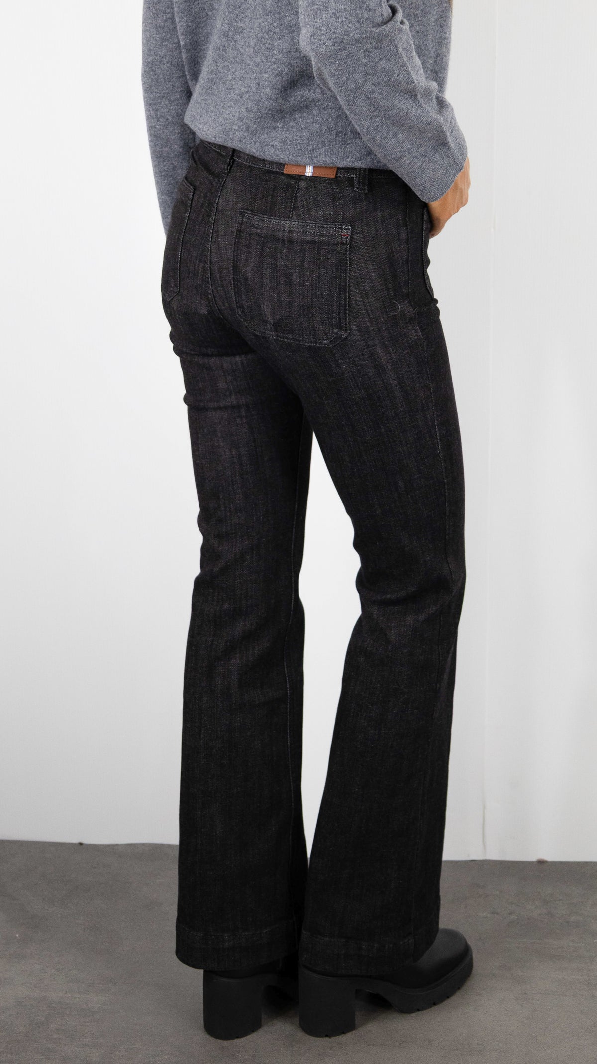 JEANS EVASE POUR FEMME JANE BLUE BASTILLE ALABAMA#COLOR_BLACK/RINSE WASH