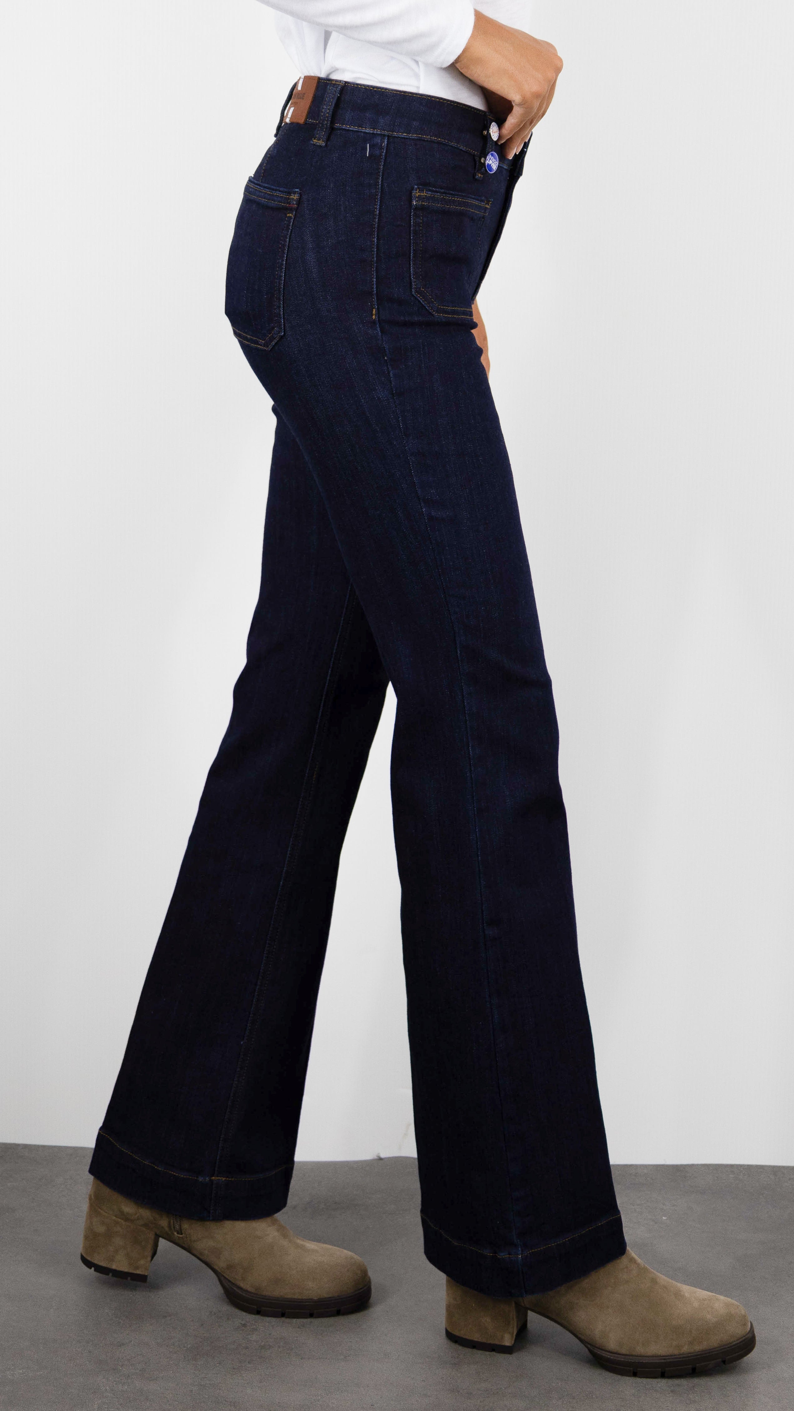 JEANS EVASE POUR FEMME JANE BLUE BASTILLE ALABAMA#COLOR_BLEU/RINSE WASH