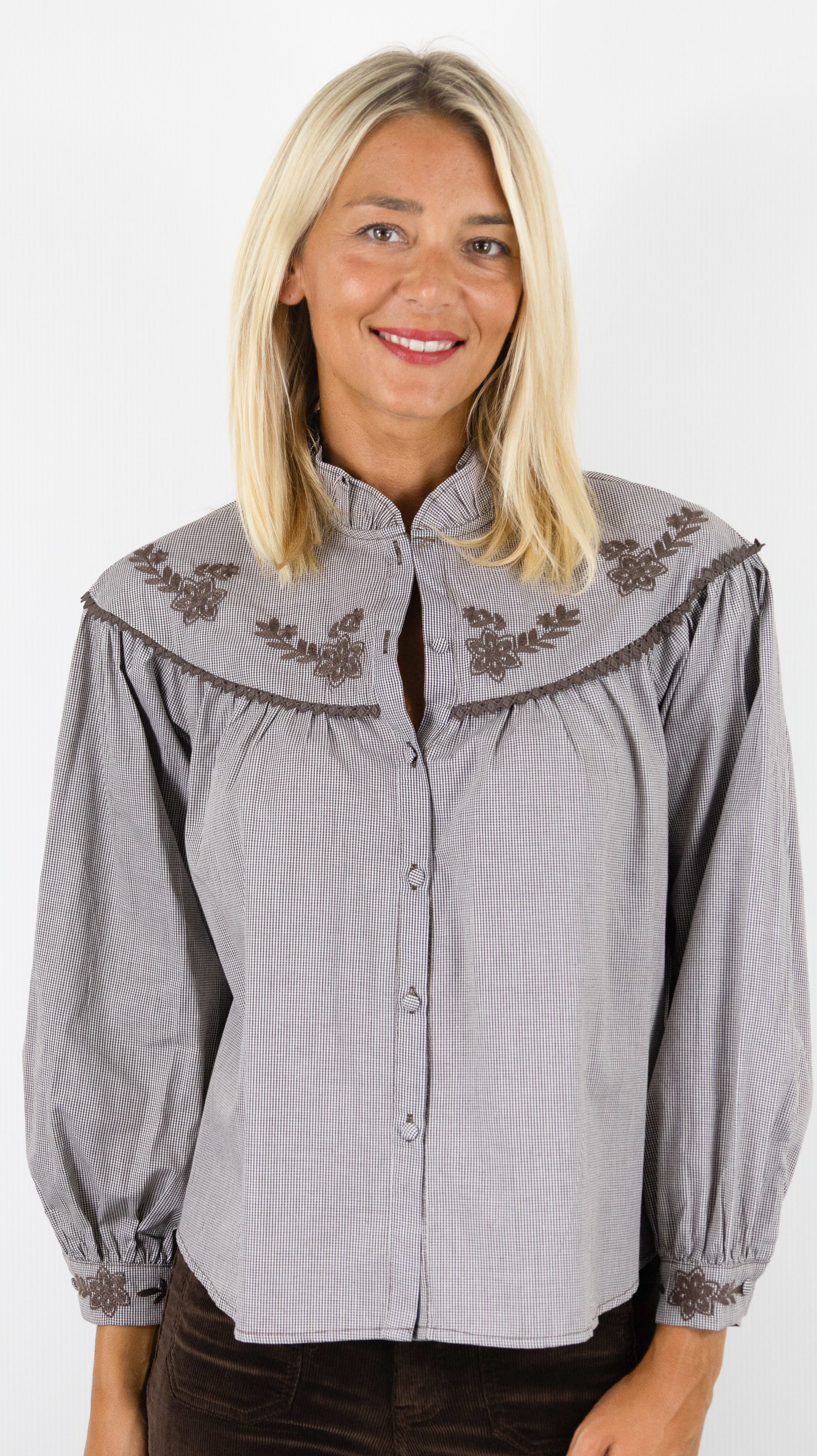 CHEMISE VICHY CHOCO POUR FEMME IT HIPPIE G184-248