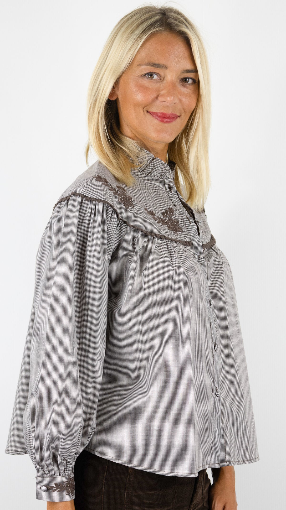 CHEMISE VICHY CHOCO POUR FEMME IT HIPPIE G184-248