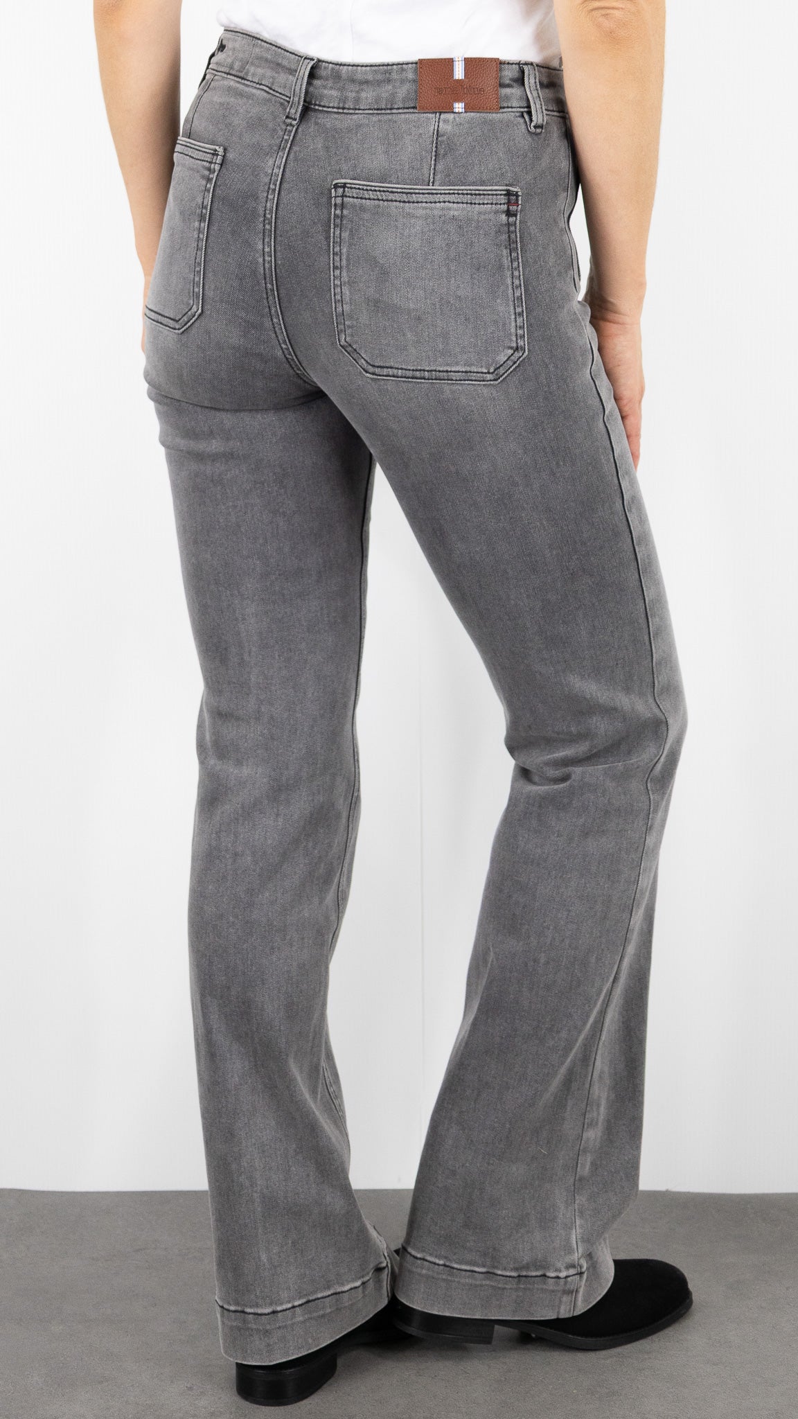 JEANS FLARE GRIS CARBONE JANE BLUE BASTILLE SUPER STRETCH