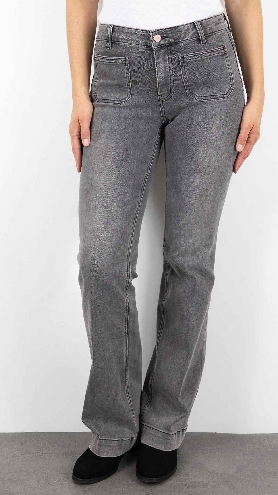 JEANS FLARE GRIS CARBONE JANE BLUE BASTILLE SUPER STRETCH