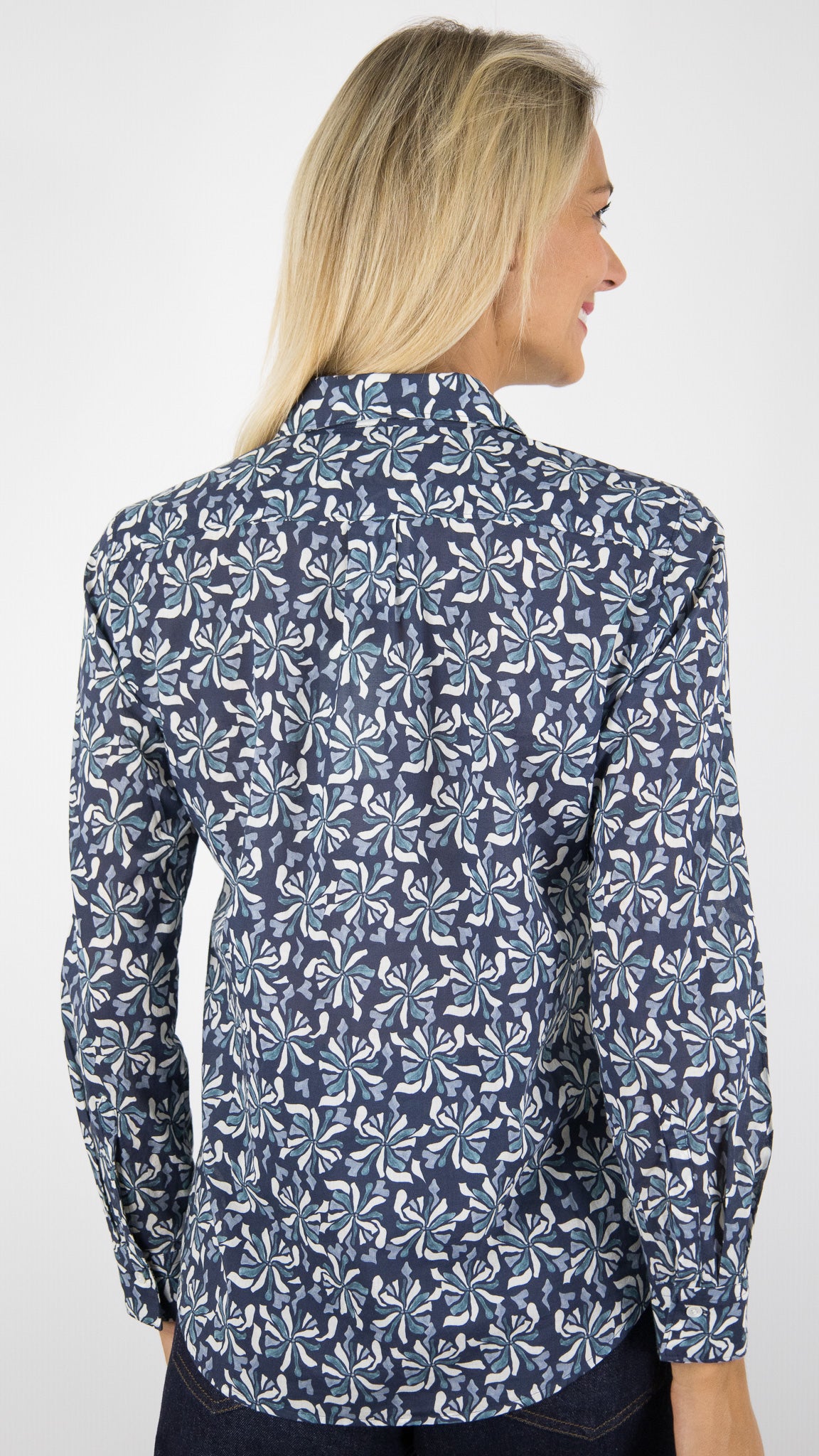 CHEMISE FLEURIE NAVY POUR FEMME HARTFORD CORAZ BECM625