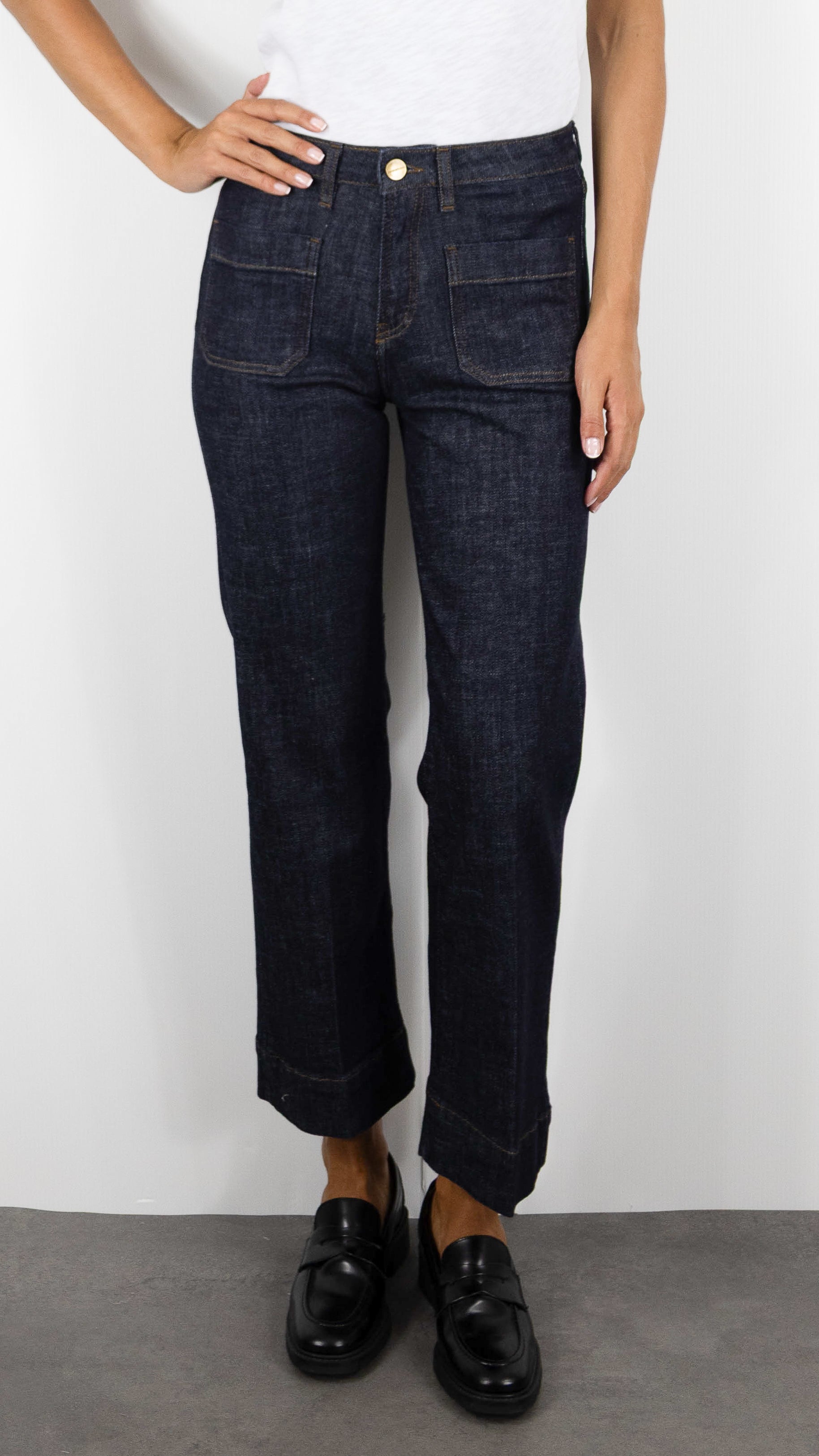 JEANS DROIT LONGUEUR 7/8 BELLA RECYCLED DENIM STUDIO#COLOR_RAW RINSE BRUT