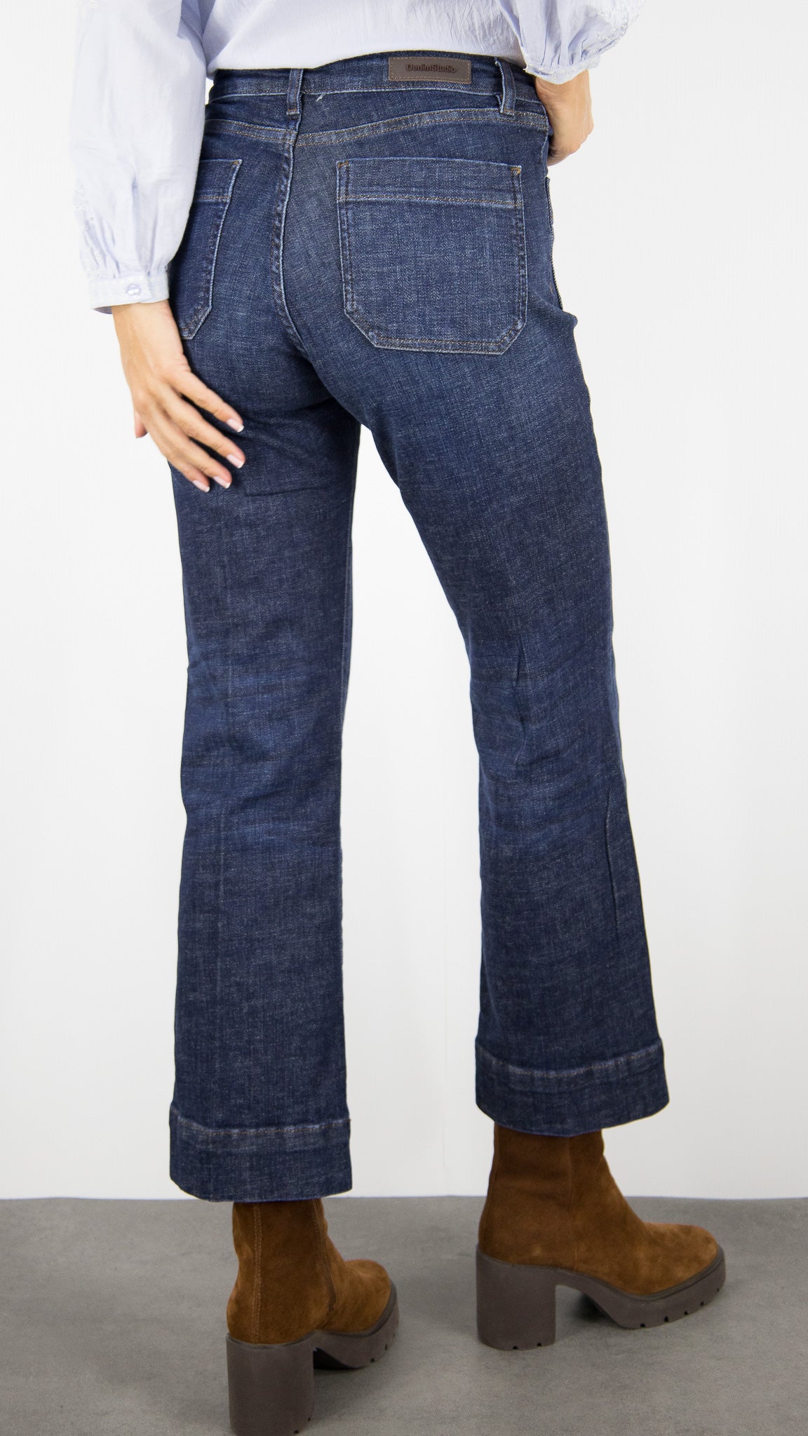 JEANS DROIT LONGUEUR 7/8 BELLA RECYCLED DENIM STUDIO DARK VINTAGE