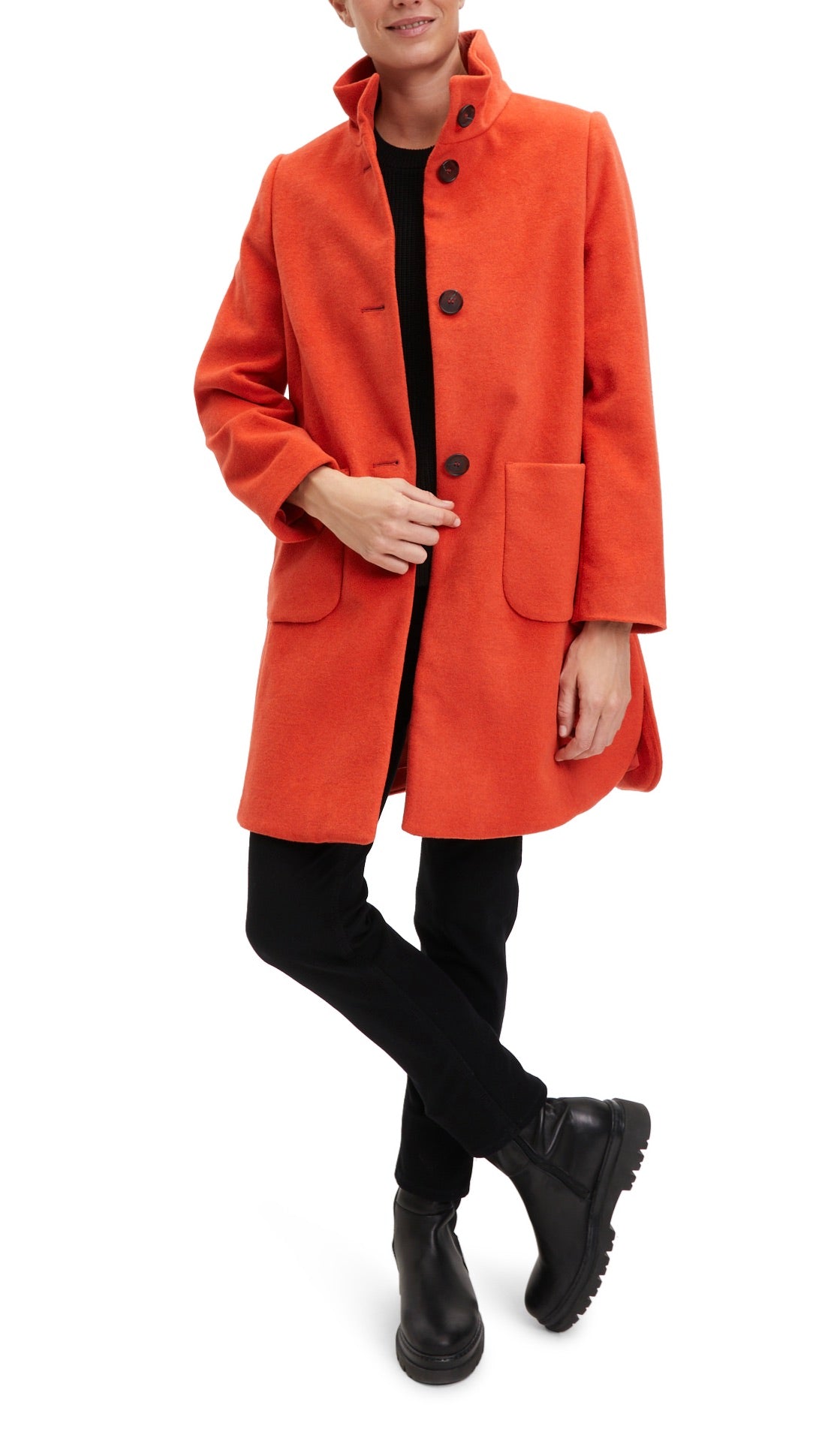 MANTEAU EN LAINE BETTY BARCLAY 7574 2146 ORANGE