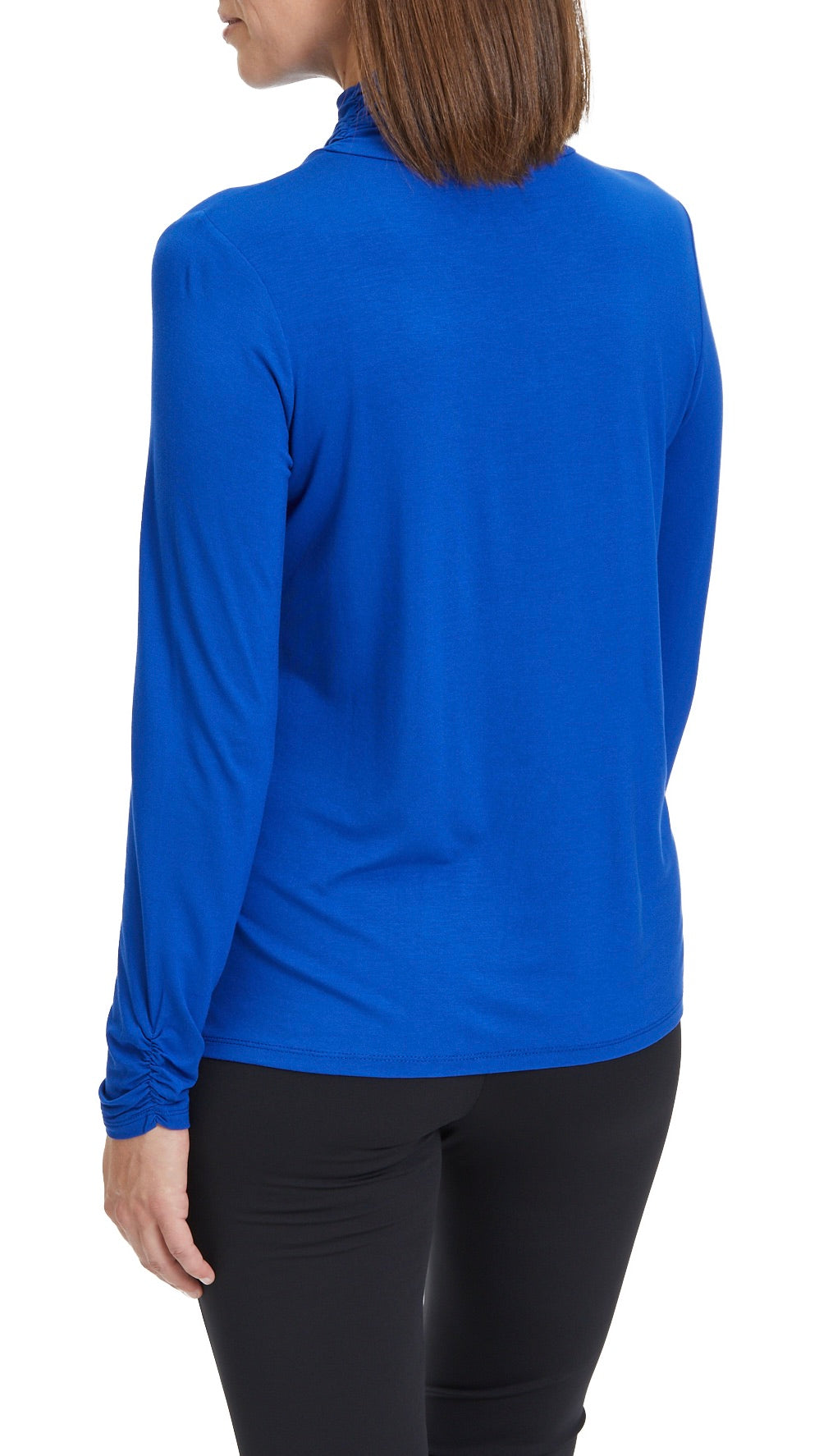 TEE SHIRT COL ROULE FRONCES BETTY BARCLAY 2890 2063 BLEU ELECTRIQUE