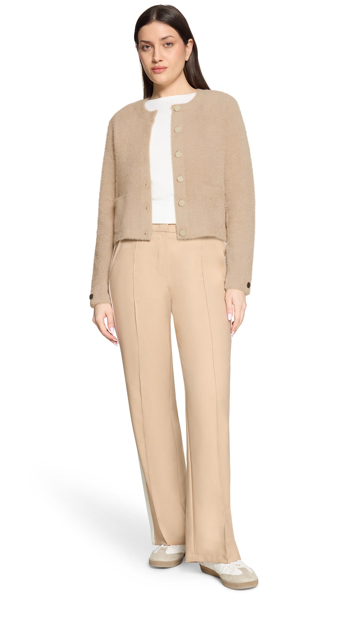 GILET POILU BEIGE NATUREL BETTY BARCLAY 5380/1711