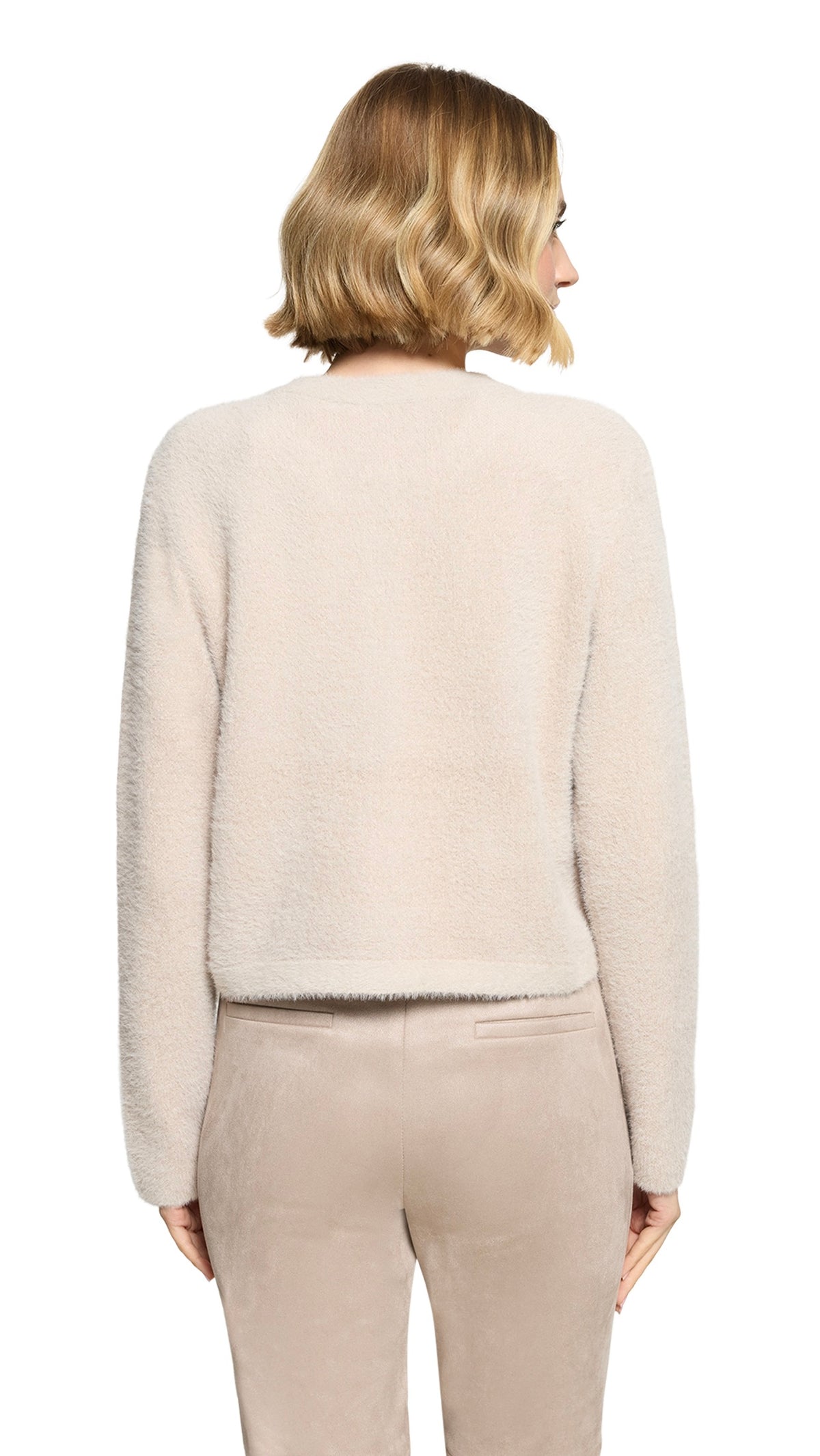 GILET POILU POUR FEMME BETTY BARCLAY 5496/2034#COLOR_7304/BRIGHT TAUPE