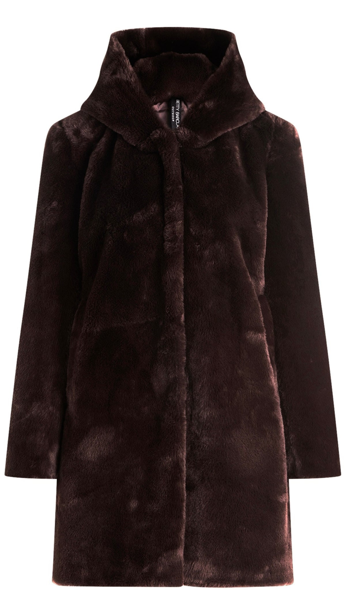 VESTE MILONGUE EN FAUSSE FOURRURE POUR FEMME MARRON CHOCO BETTY BARCLAY 7191/1540