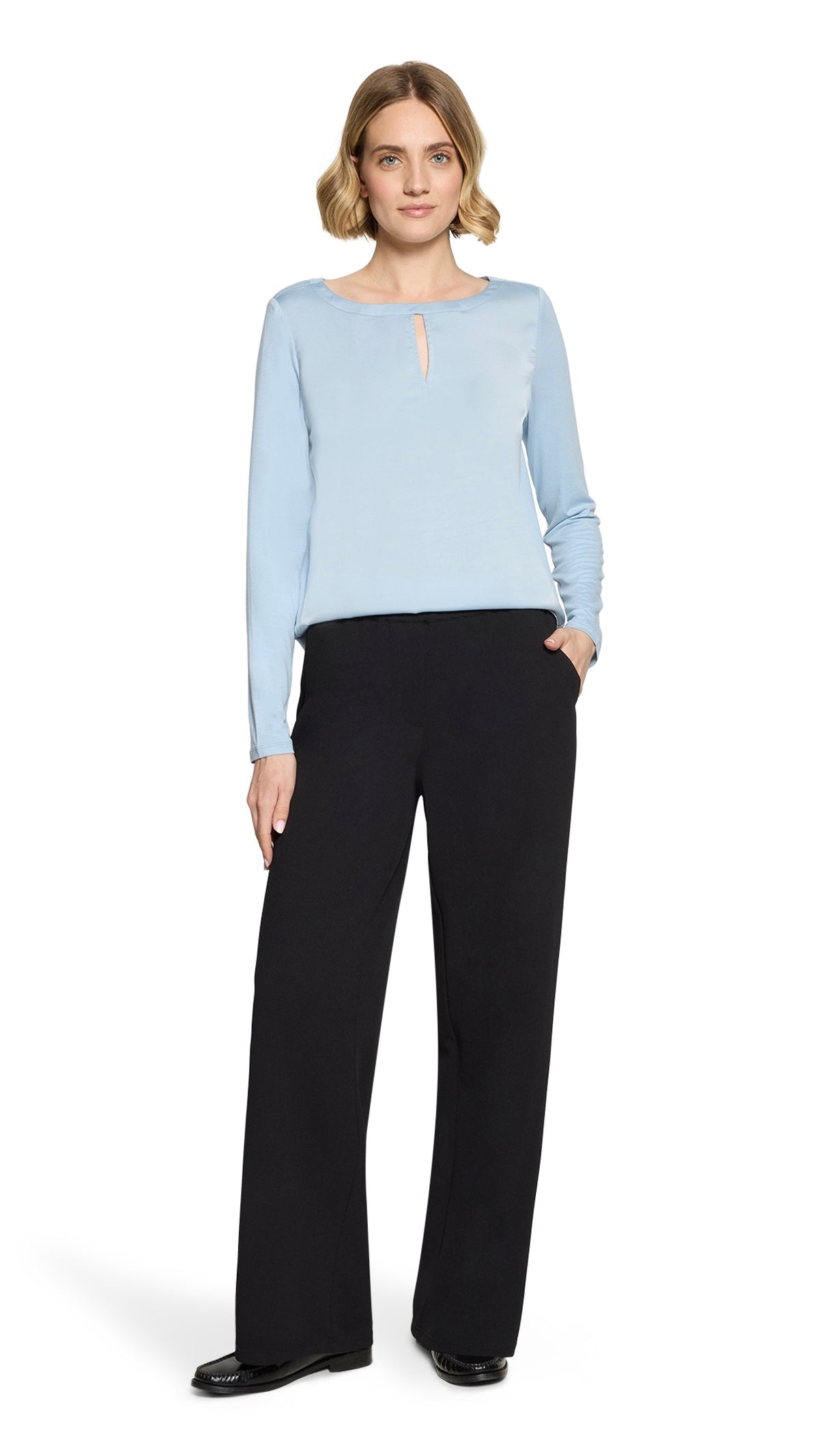 TEE-SHIRT BIMATIERE BLEU CIEL POUR FEMME BETTY BARCLAY 2000/1798