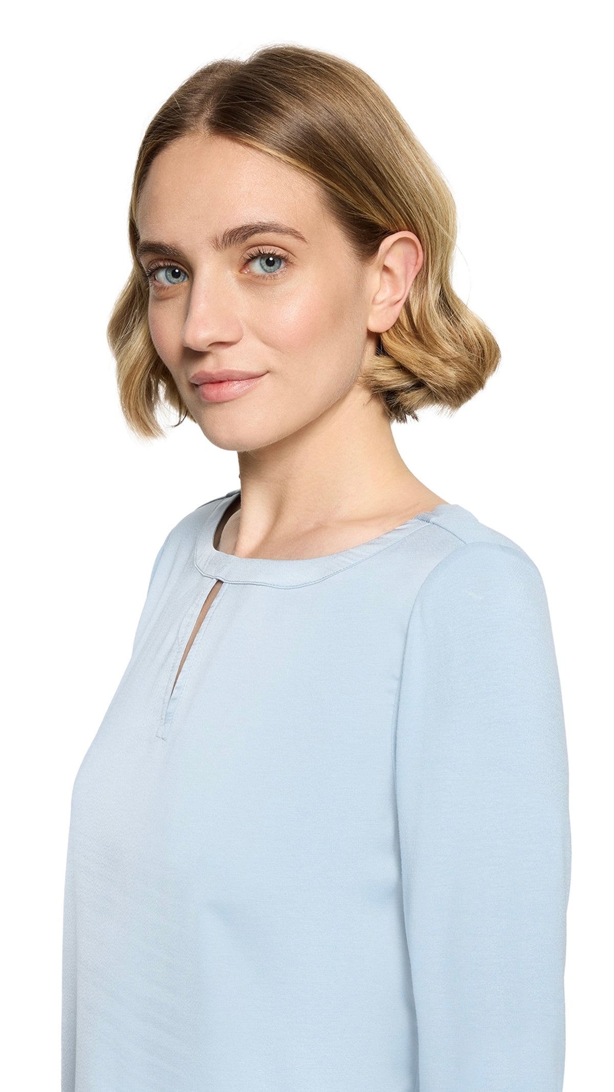 TEE-SHIRT BIMATIERE BLEU CIEL POUR FEMME BETTY BARCLAY 2000/1798