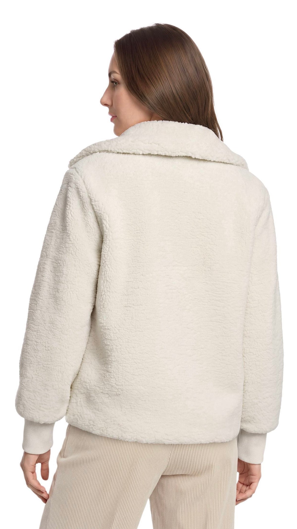 VESTE MOUTON COL FOURRURE POUR FEMME ECRUE BETTY BARCLAY 7324/1407