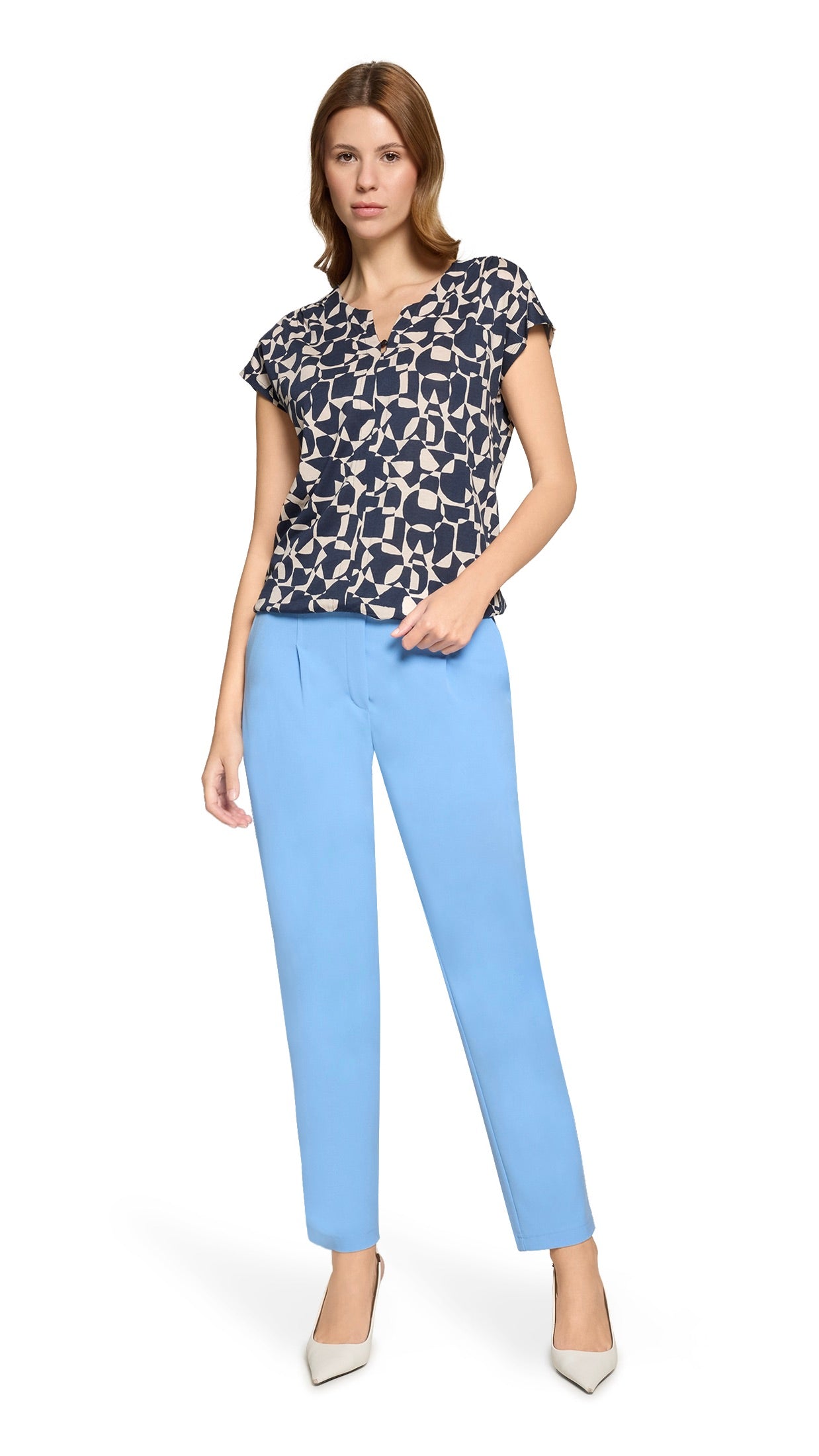 TEE-SHIRT MANCHES COURTES IMPRIME MARINE BETTY AND CO 2999/3002