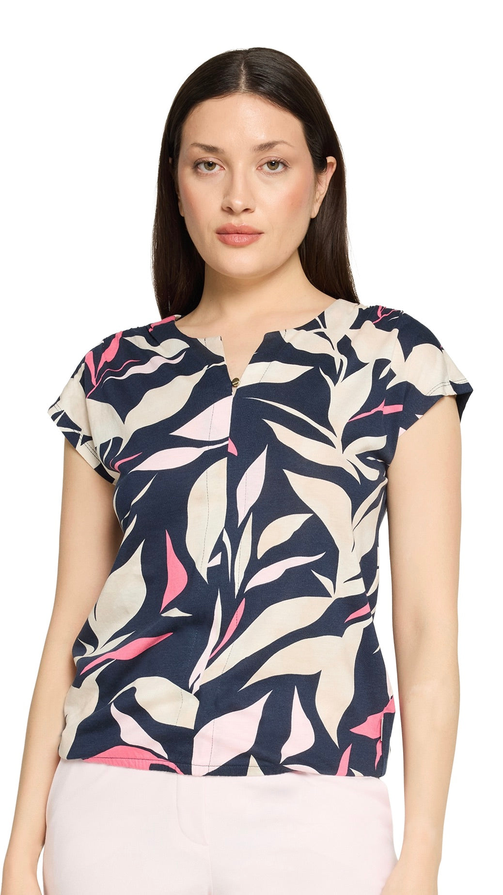 TEE-SHIRT MANCHES COURTES IMPRIME EN COTON BETTY AND CO 2999/3247