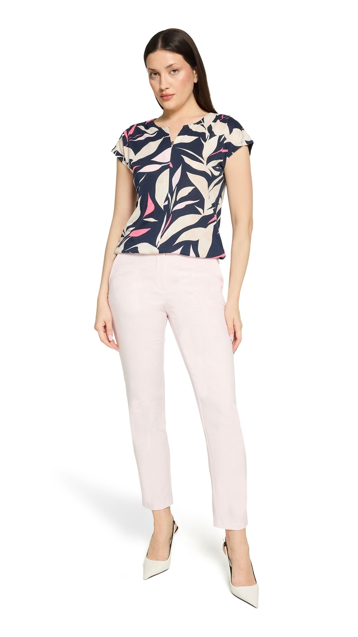 TEE-SHIRT MANCHES COURTES IMPRIME EN COTON BETTY AND CO 2999/3247