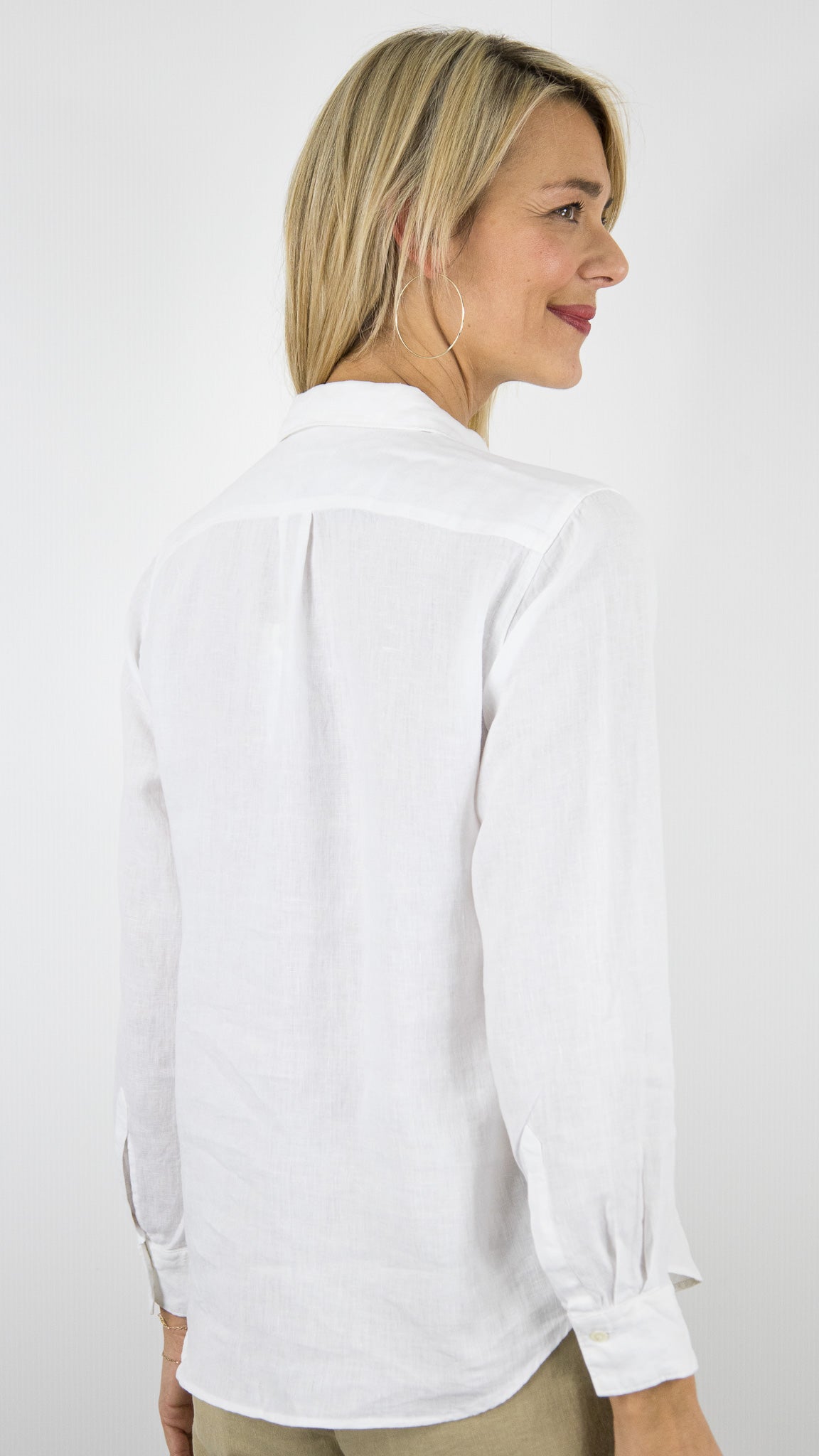 CHEMISE EN LIN BLANCHE POUR FEMME HARTFORD CORAZON BFCH607