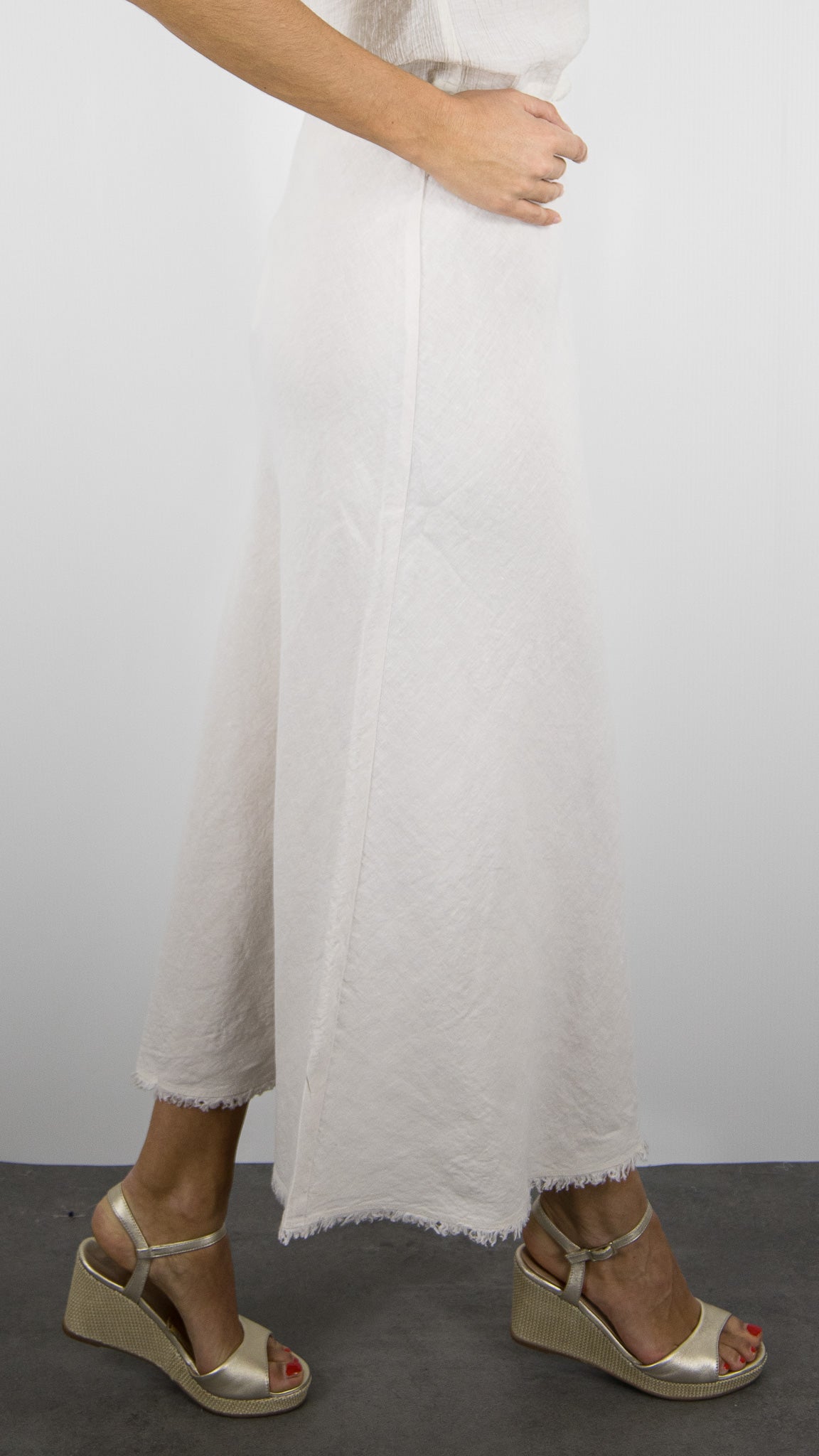 JUPE EN BIAIS EN LIN BAS FRANGE HARTFORD JULIE#COLOR_21/STONE BEIGE