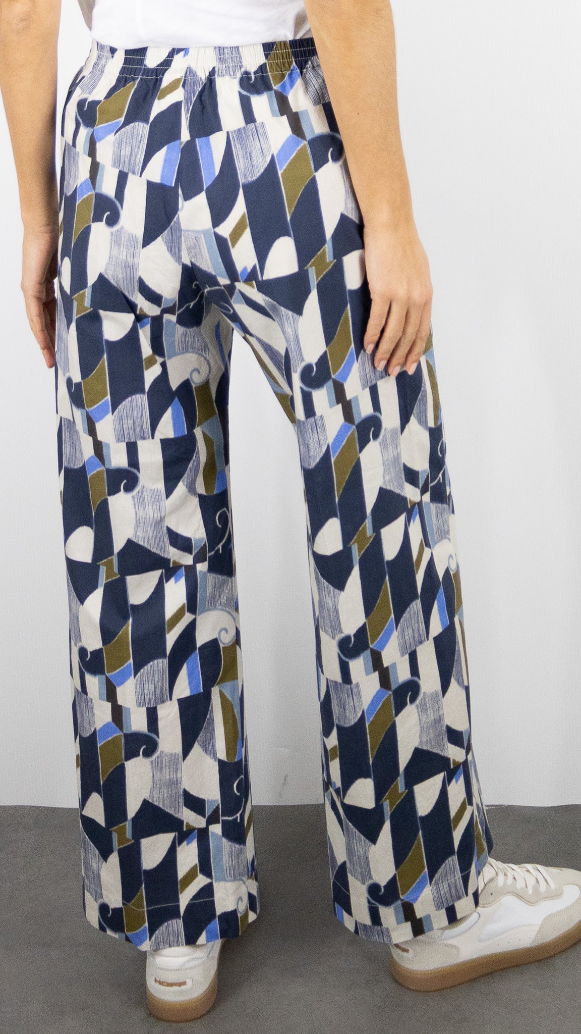 PANTALON DROIT IMPRIME BLEU KAKI BFPB623 PALERME HARTFORD