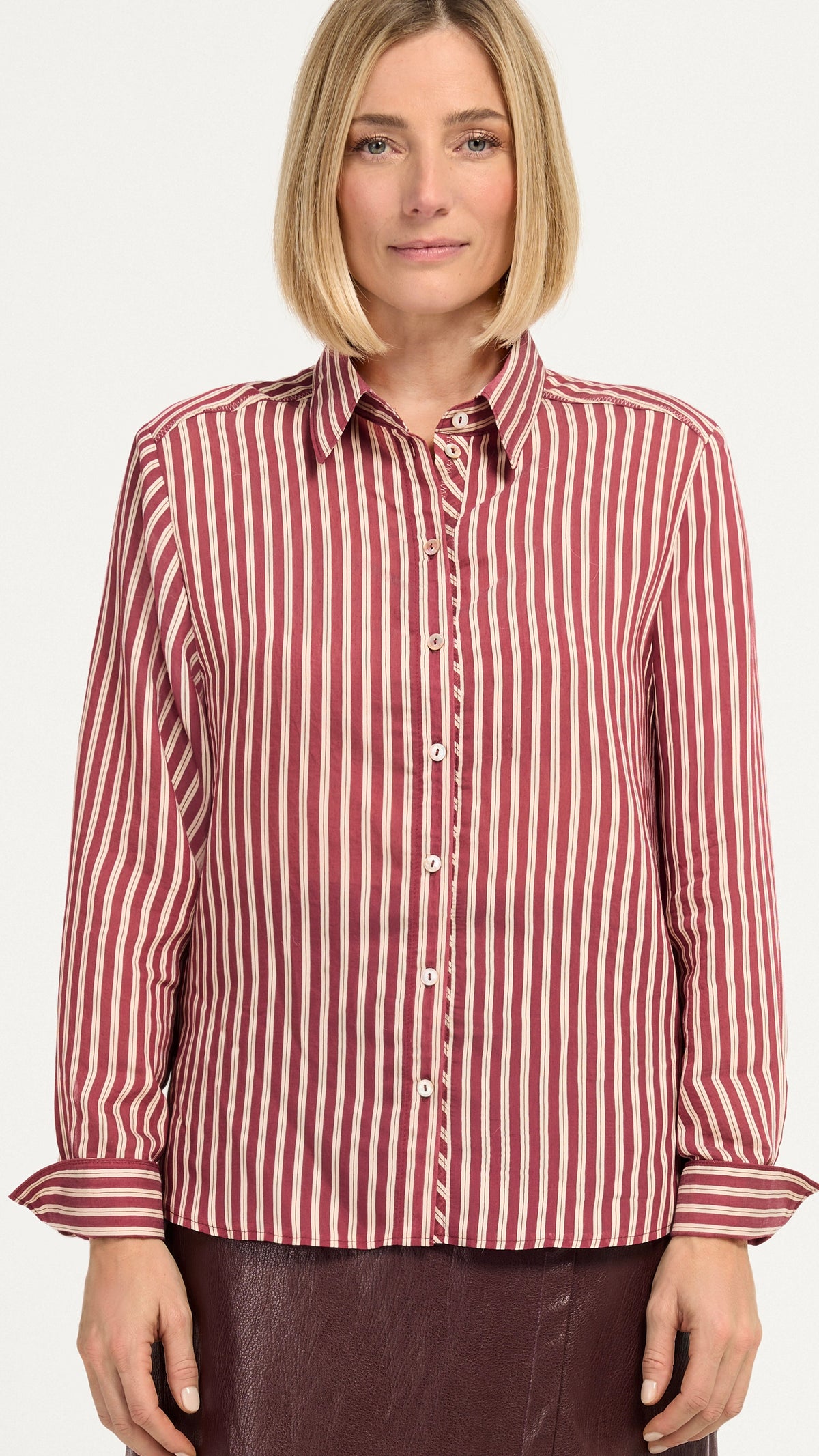 CHEMISE RAYEE ROUGE POUR FEMME BIANCA ANINA 85022