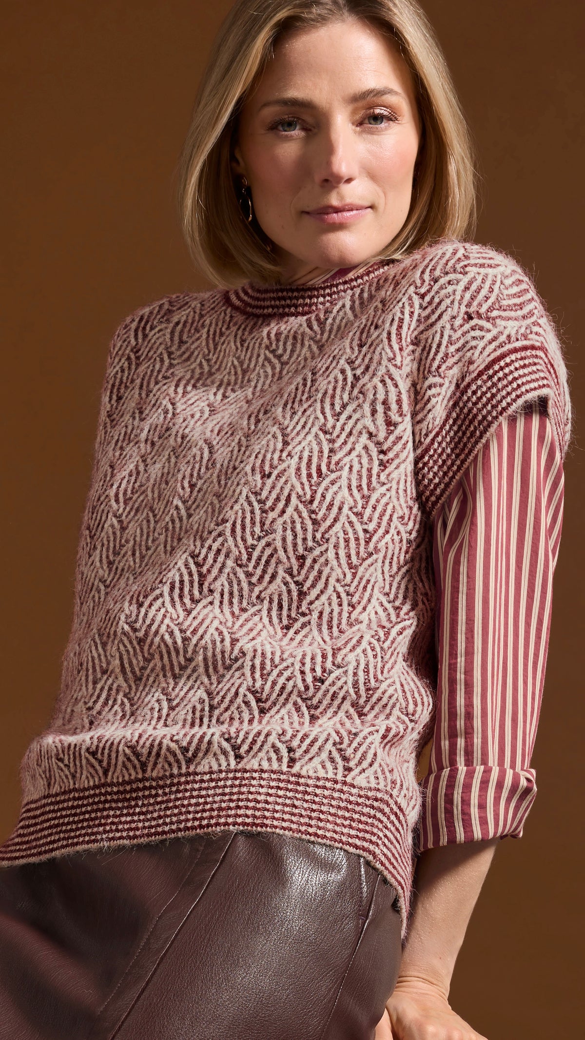 PULL DEBARDEUR BORDEAUX BIANCA OCTAVIA 88018