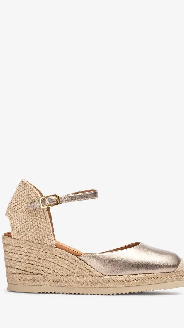 ESPADRILLES A TALONS OR UNISA CACERES 26 LM