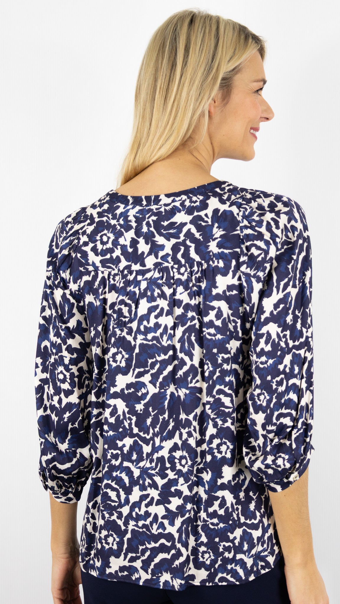 BLOUSE IMPRIMEE MARINE FLUIDE GERARD DAREL CALINA