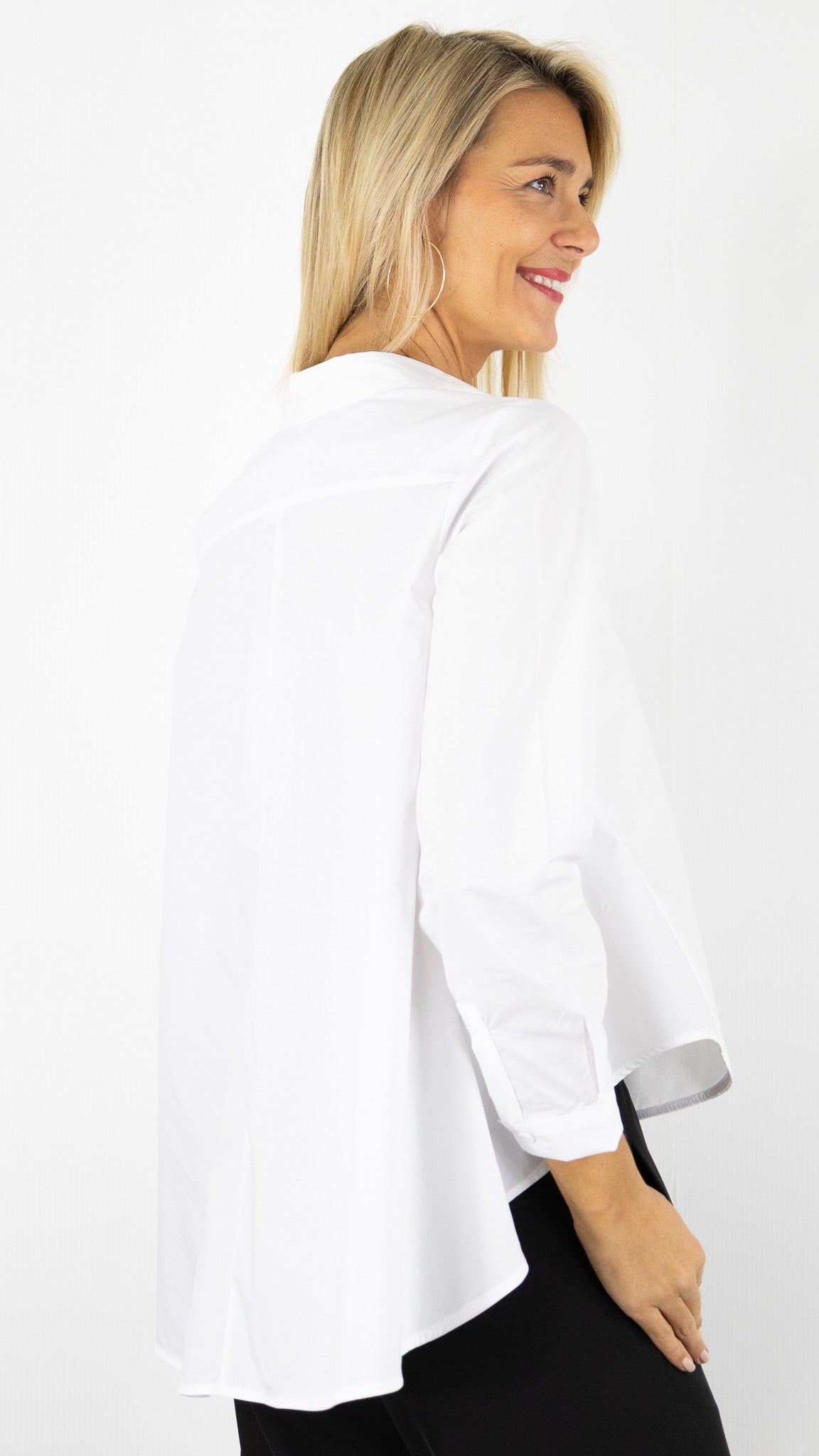 CHEMISE BLANCHE TRAPEZE EN COTON POUR FEMME IMPERIAL CED4KKU