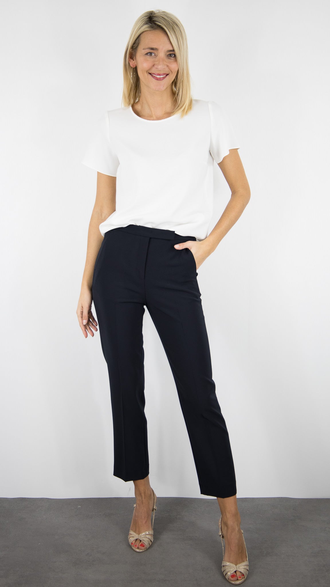 TOP BLANC COL LUREX GERARD DAREL CIARA