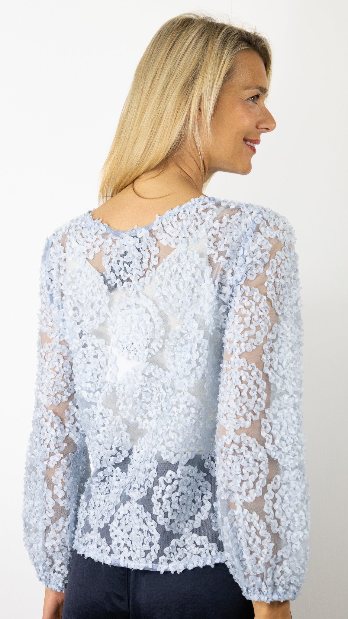 TOP EN TULLE INCRUSTE CHOKLATE CK08022#COLOR_CIEL