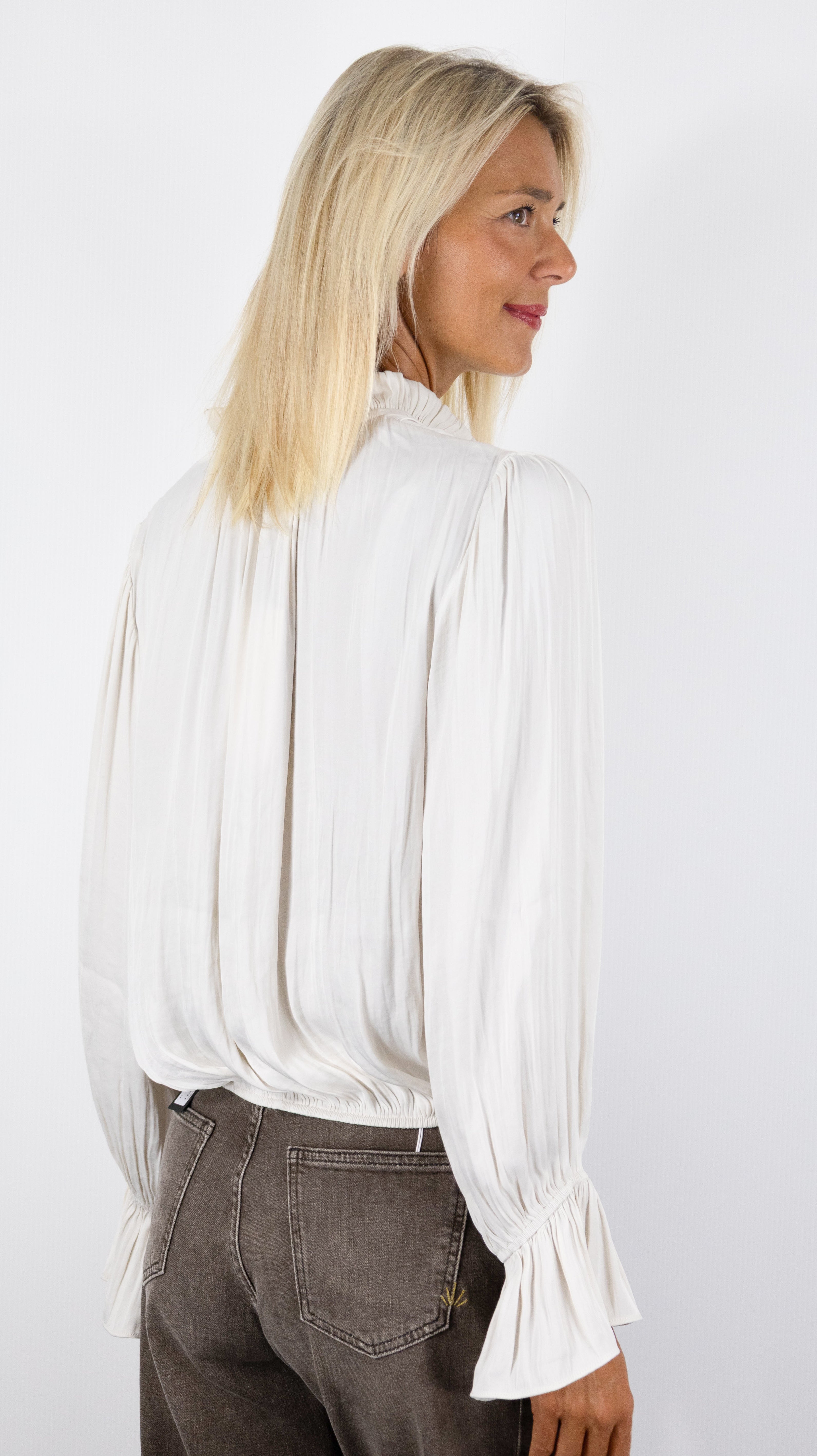 BLOUSE FLUIDE VOLANTEE CHOKLATE CK08595 FIRA#COLOR_BEIGE