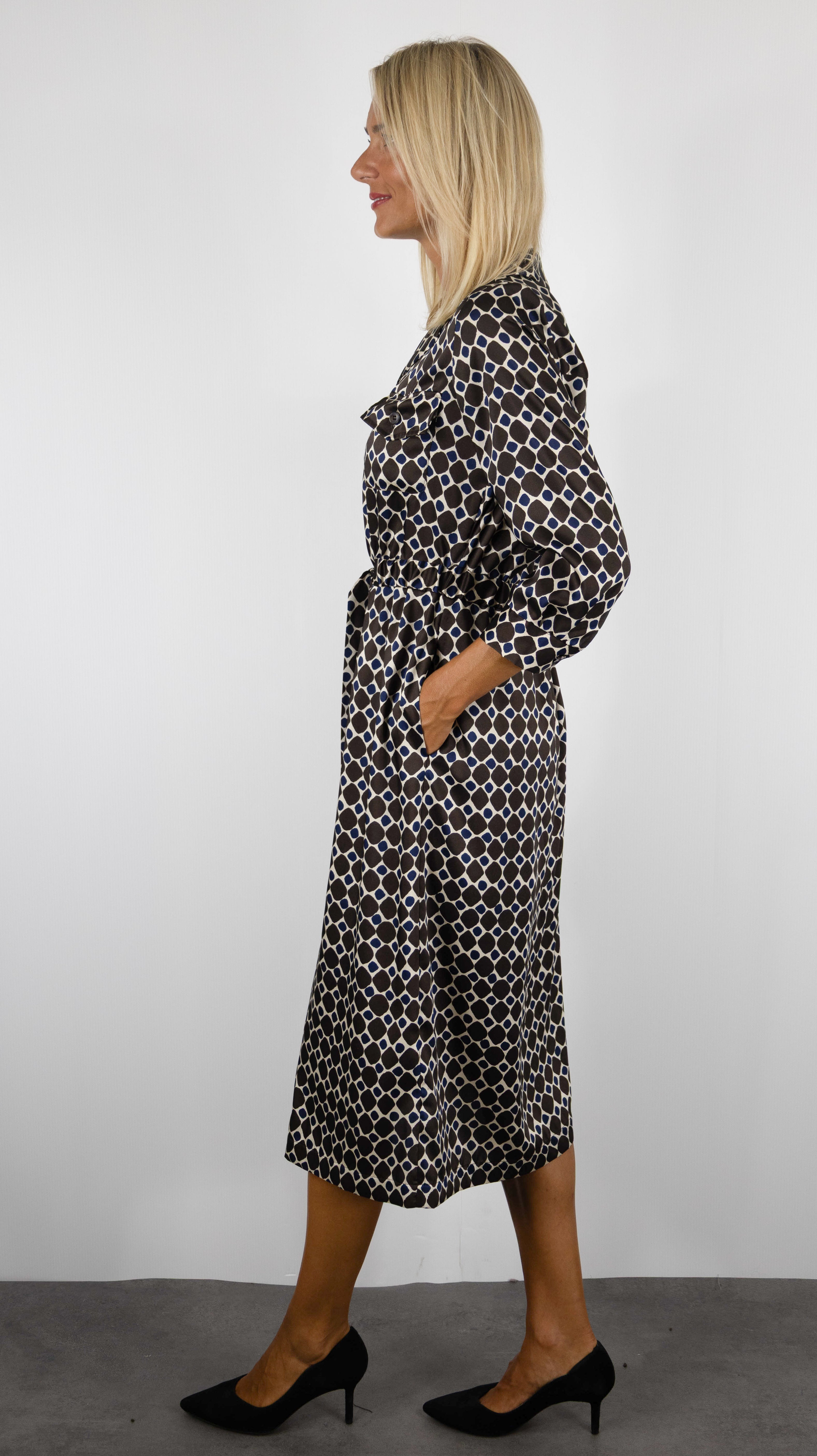 ROBE LONGUE CHEMISE IMPRIMEE FLUIDE CHOCO GERARD DAREL CONI