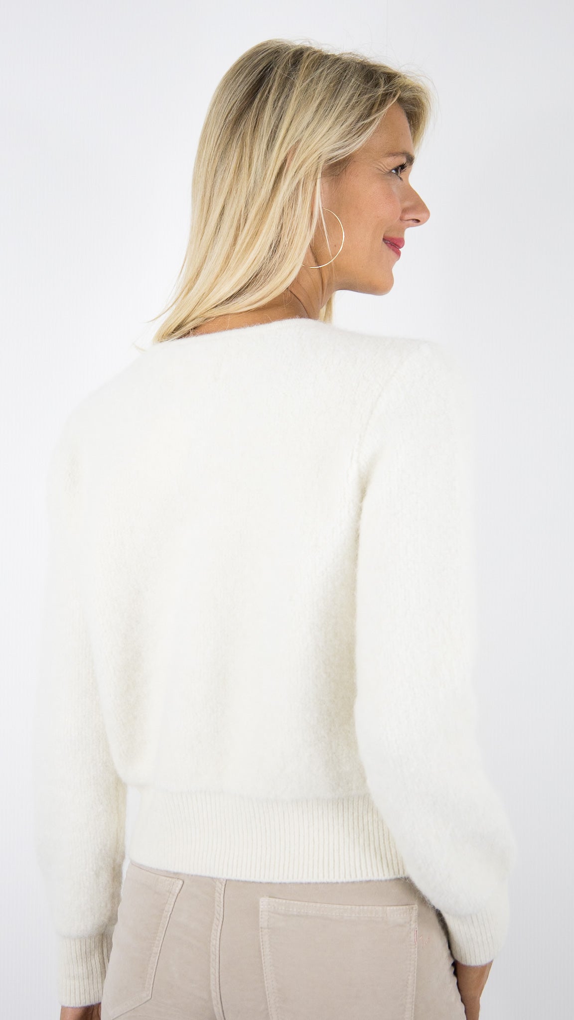 BLOUSON GILET EN ALPAGA ECRU CREME DES PETITS HAUTS CUMIN