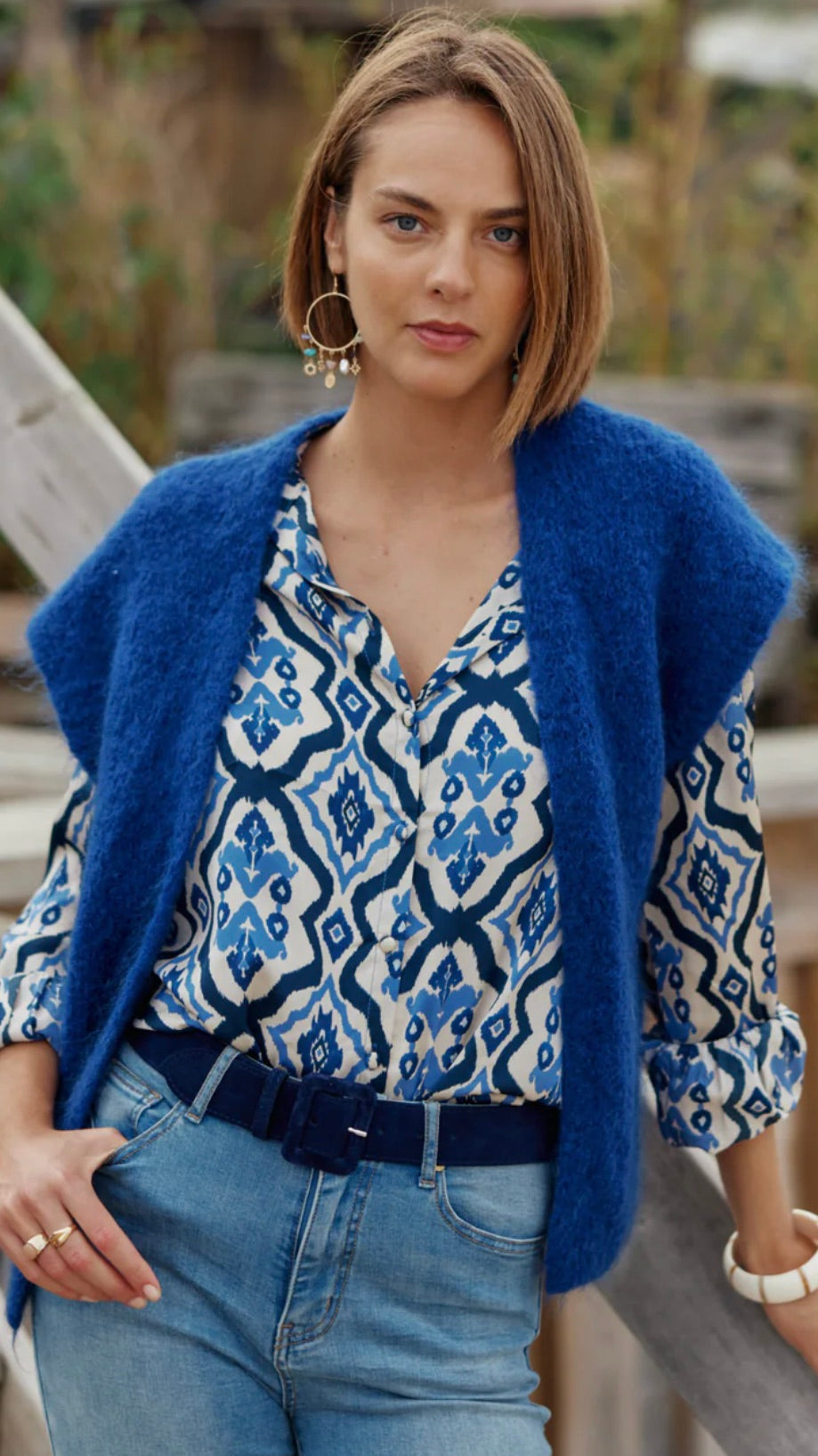 GILET SANS MANCHES LA PETITE ETOILE SADE BLEU