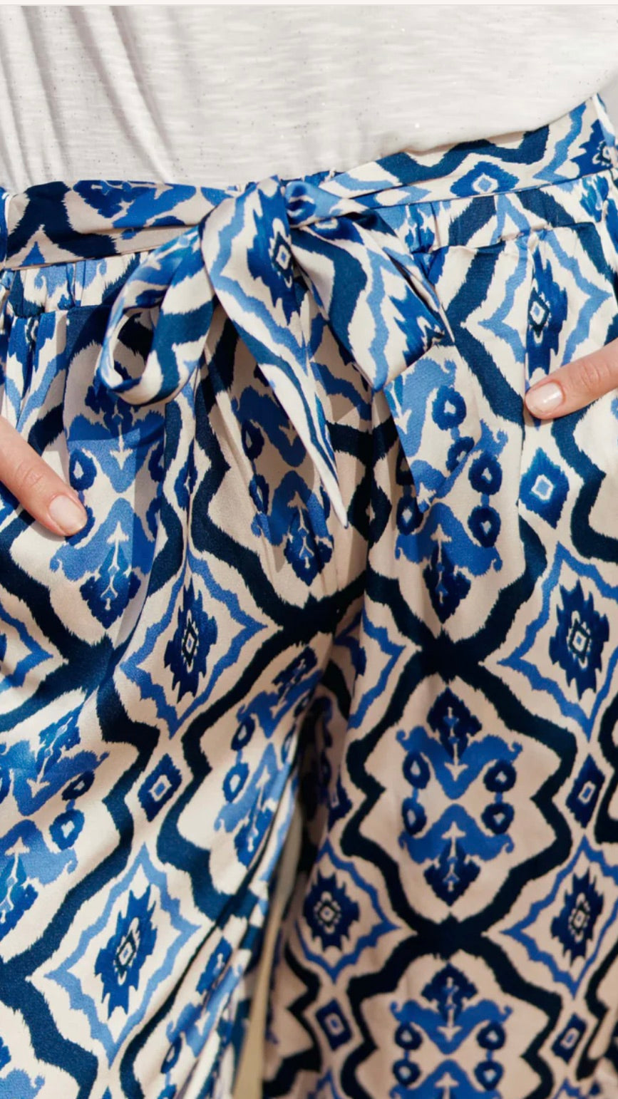 PANTALON FLUIDE IMPRIME LATEA LA PETITE ETOILE BLEU