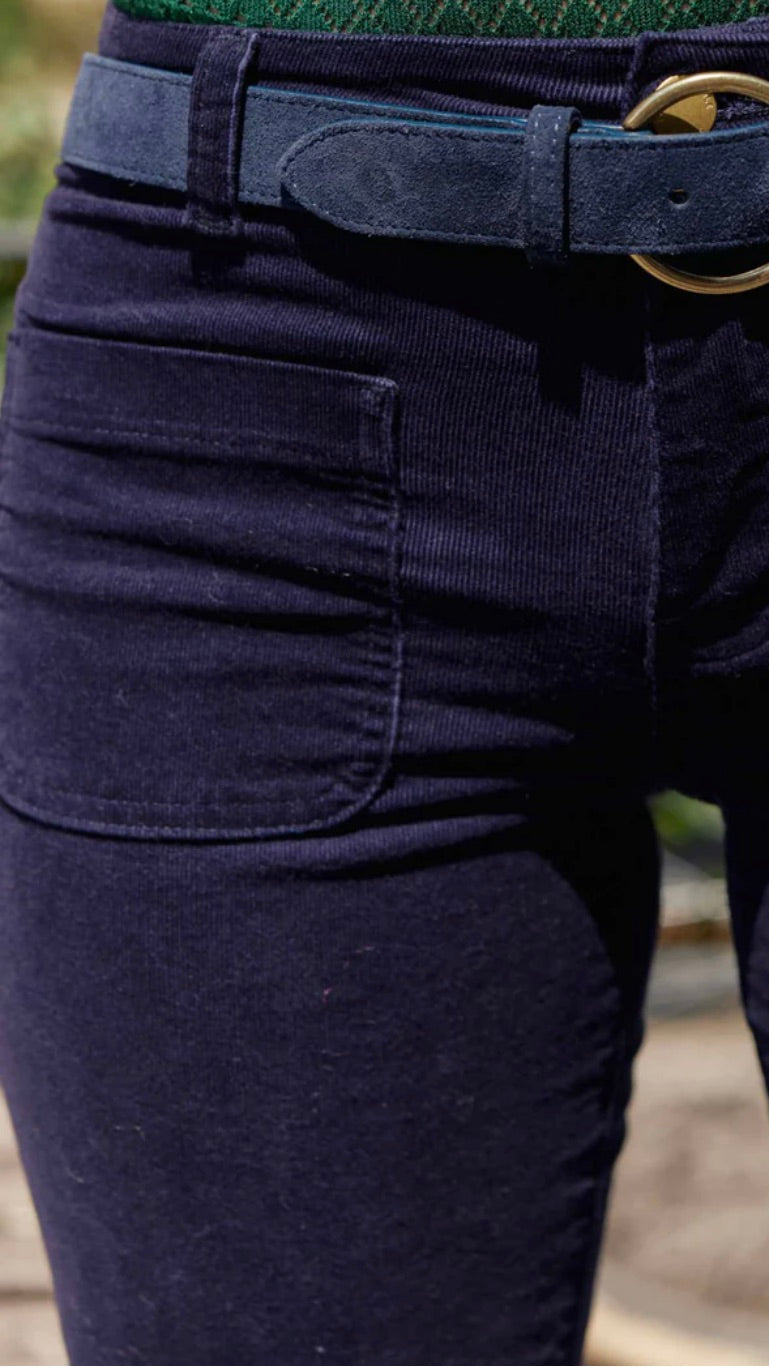 PANTALON FLARE EN VELOURS LA PETITE ETOILE SONNY MARINE