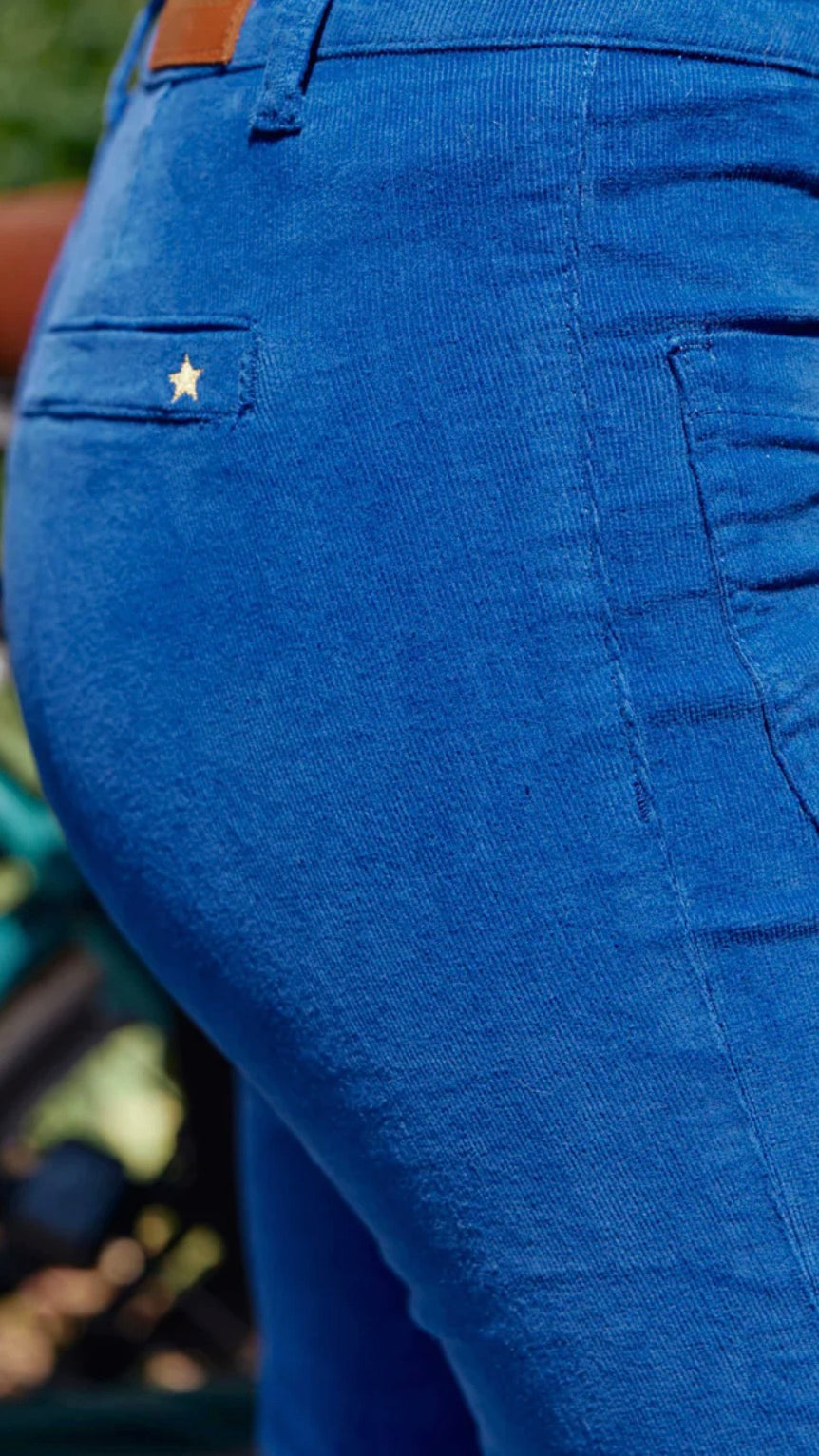 PANTALON FLARE EN VELOURS LA PETITE ETOILE SONNY BLEU