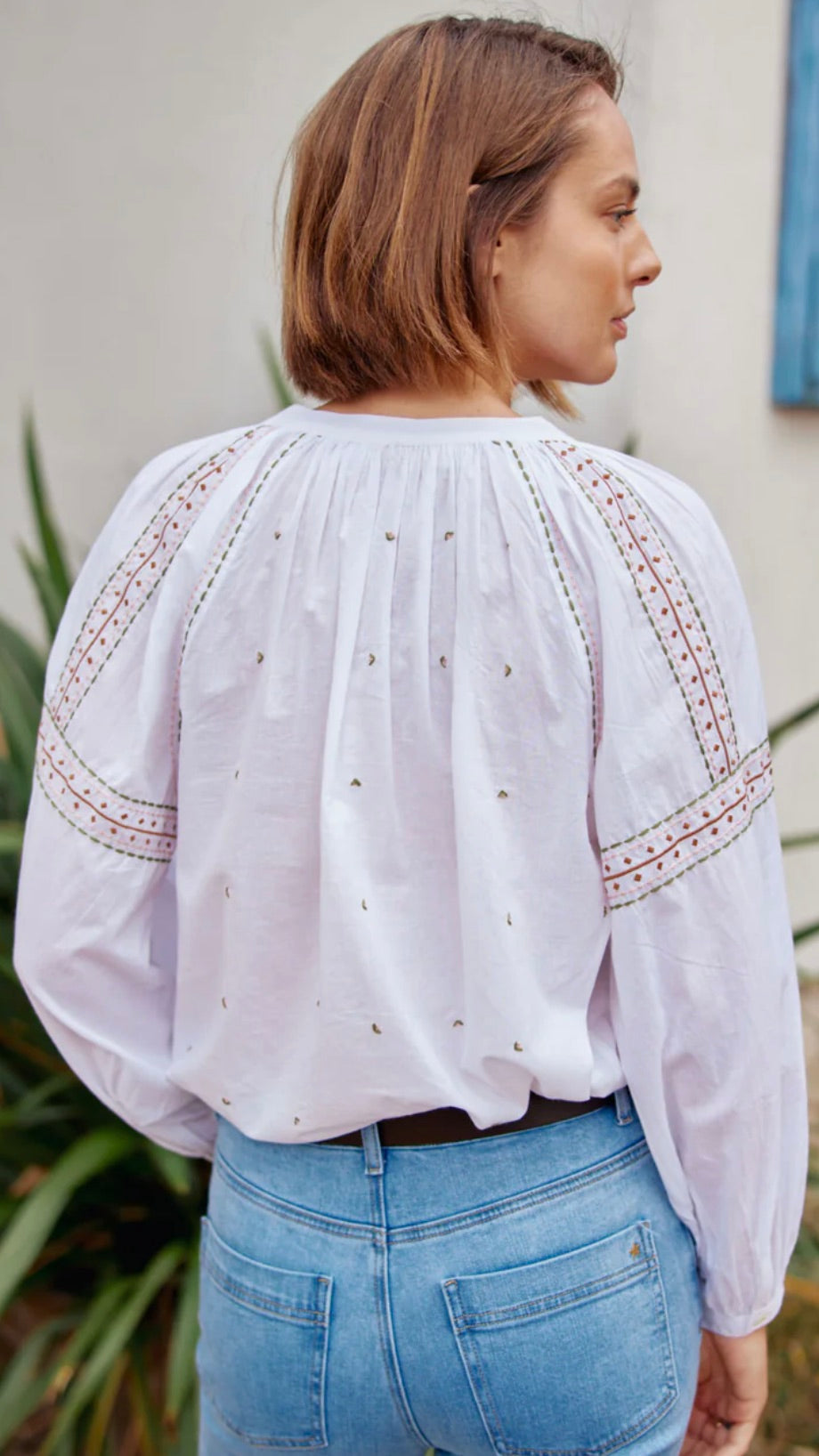 BLOUSE BRODEE LA PETITE ETOILE SLOANE ECRU
