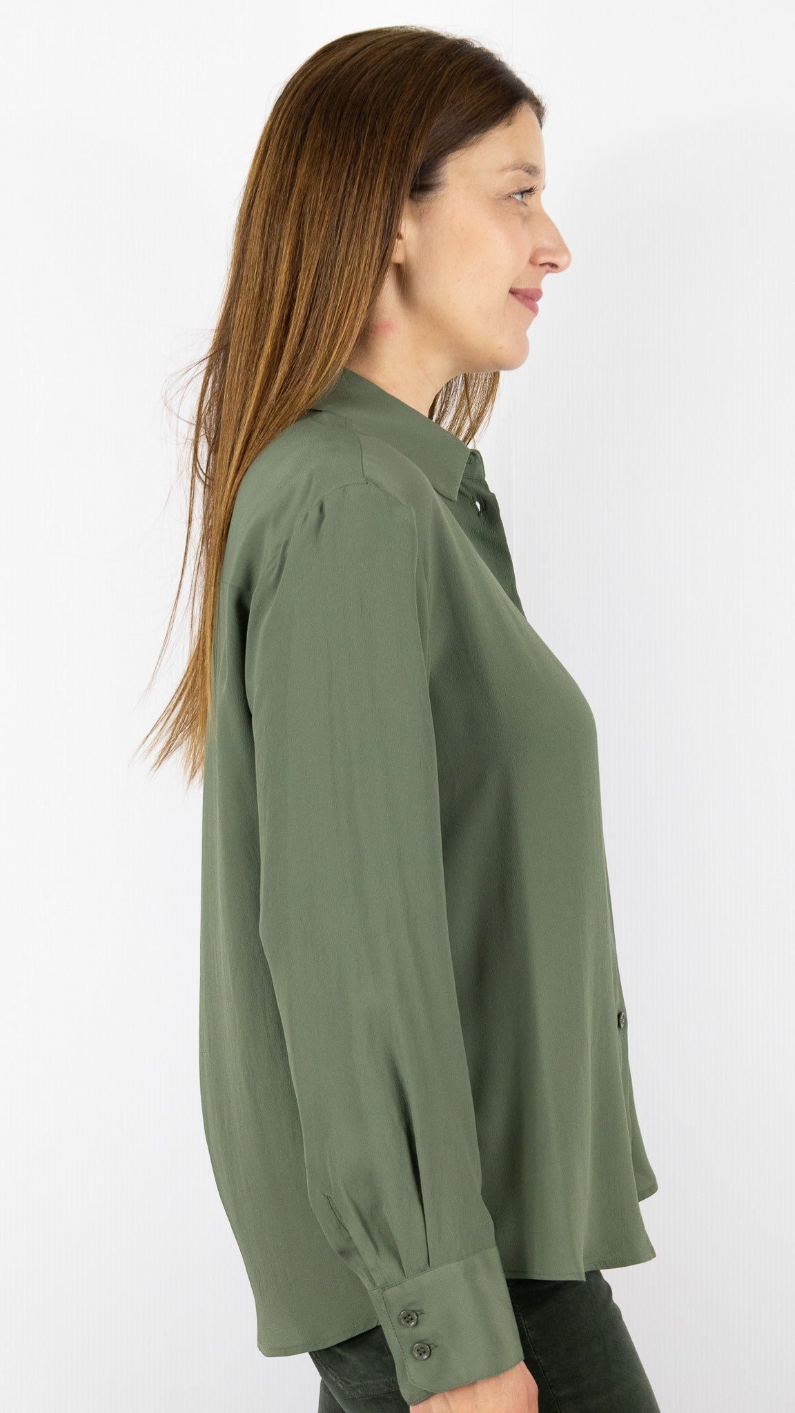 CHEMISE SATINEE FLUIDE GERARD DAREL AGATHE#COLOR_51/KAKI